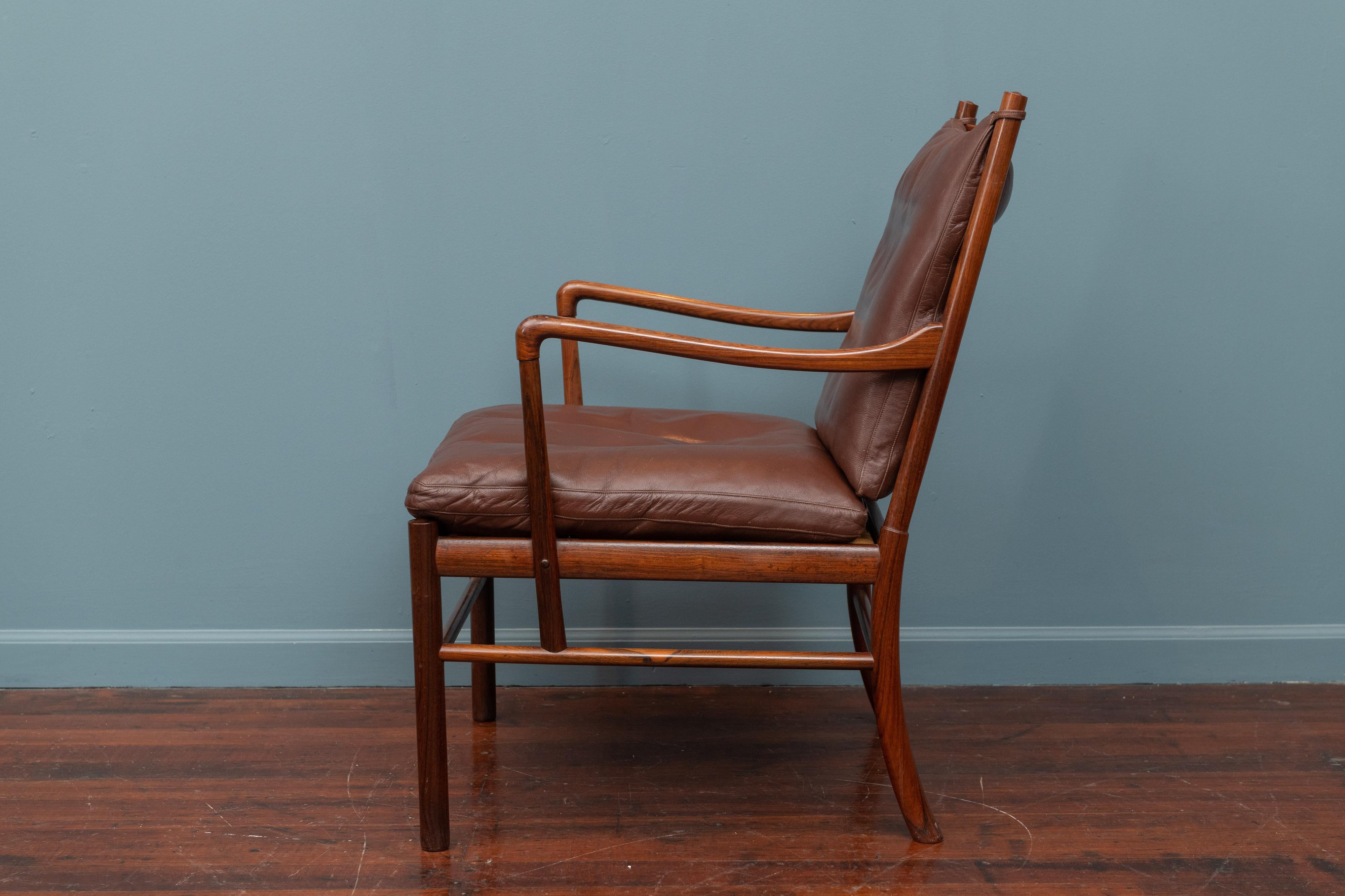 Mid-20th Century Ole Wanscher Colonial Chair in Rosewood For Sale