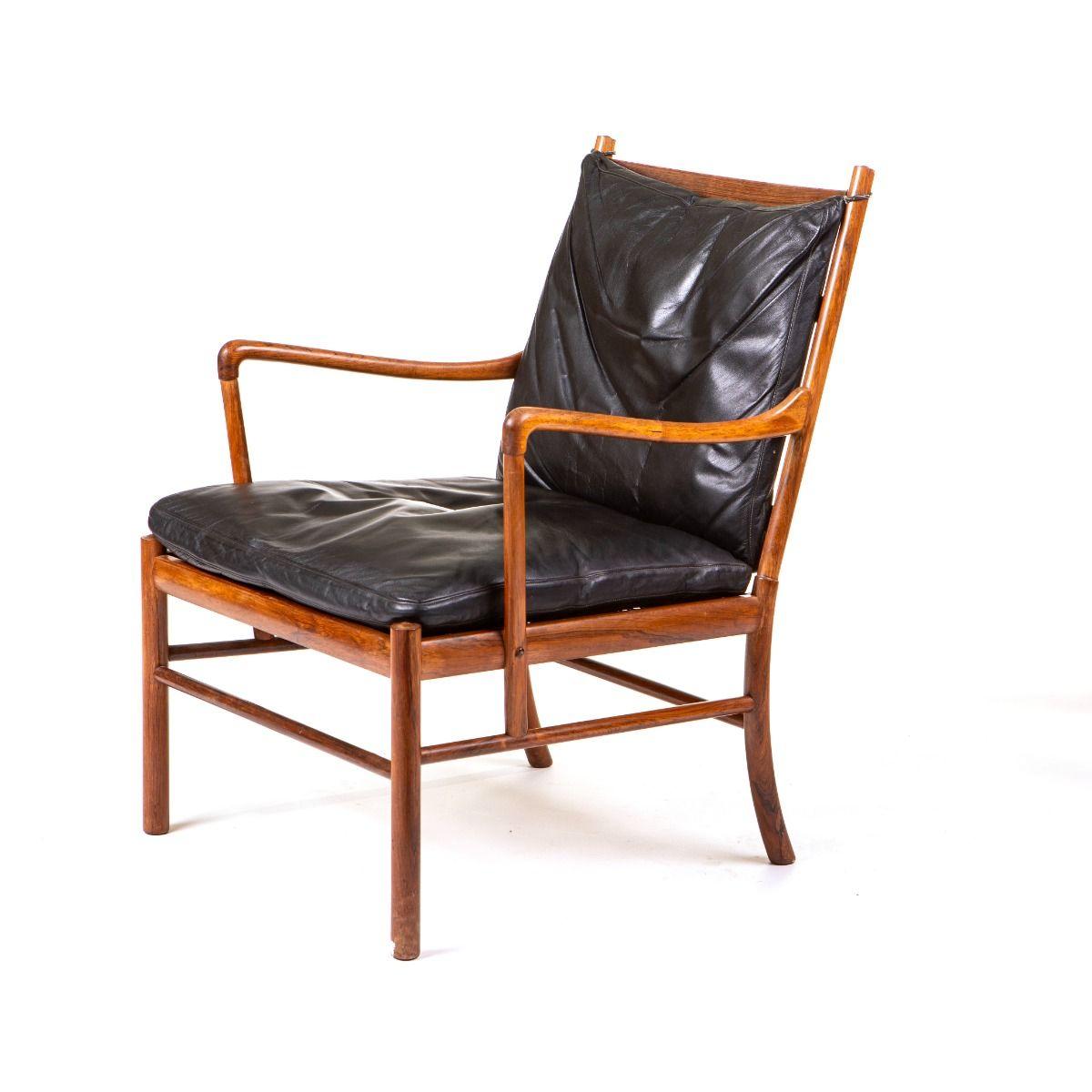 Ole Wanscher (1903–1985)
Colonial Chair, model PJ 149 – designed in 1949 by Ole Wanscher and produced by PJ Møbler, handcrafted in the 1950s-60's by renowned Danish cabinetmaker Poul Jeppesen.
With original maker’s mark under the frame.

Made from