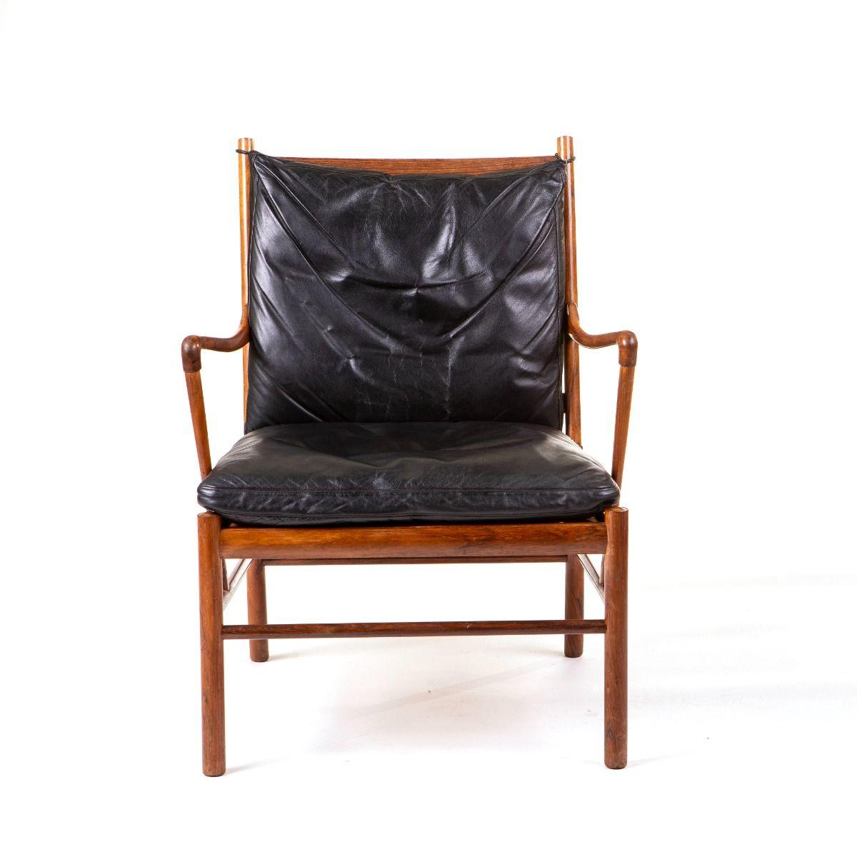 Scandinavian Modern Ole Wanscher Colonial Chair For Sale