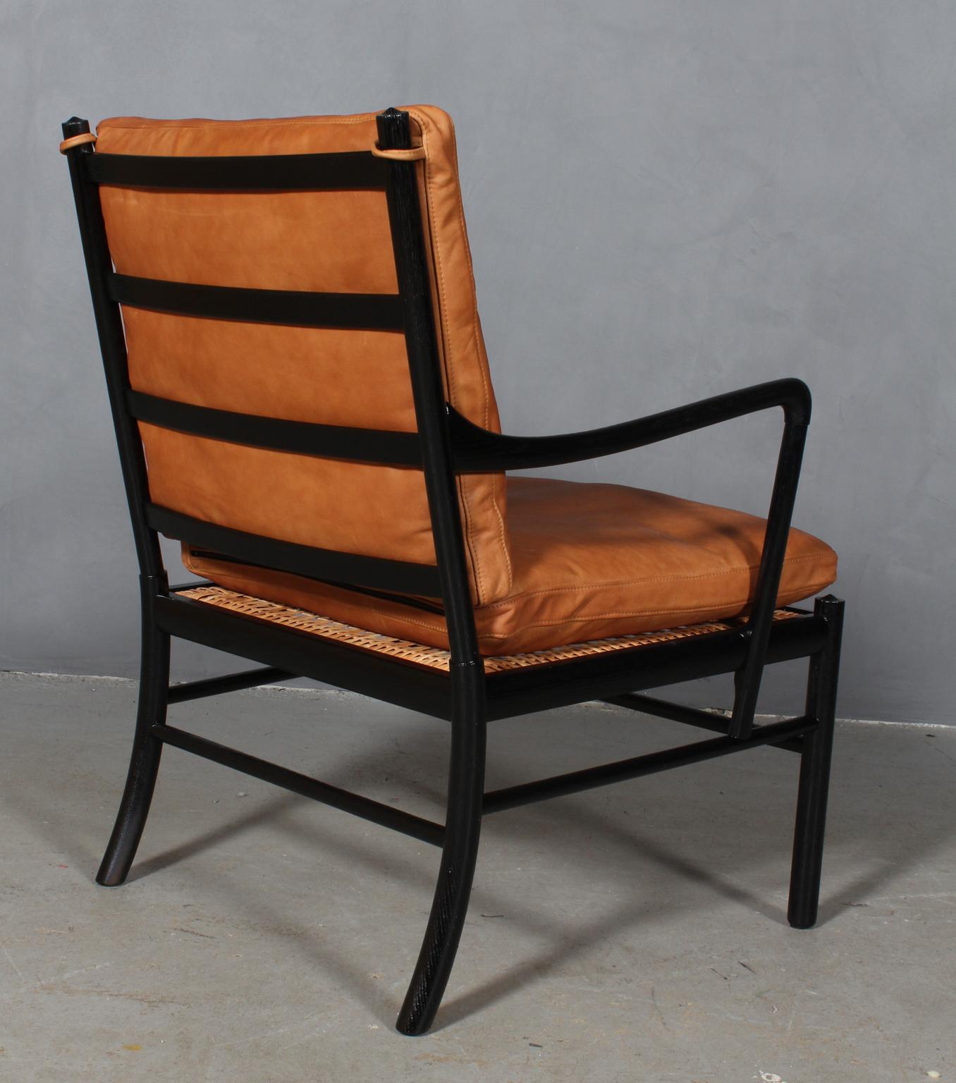 Leather Ole Wanscher Colonial Chair