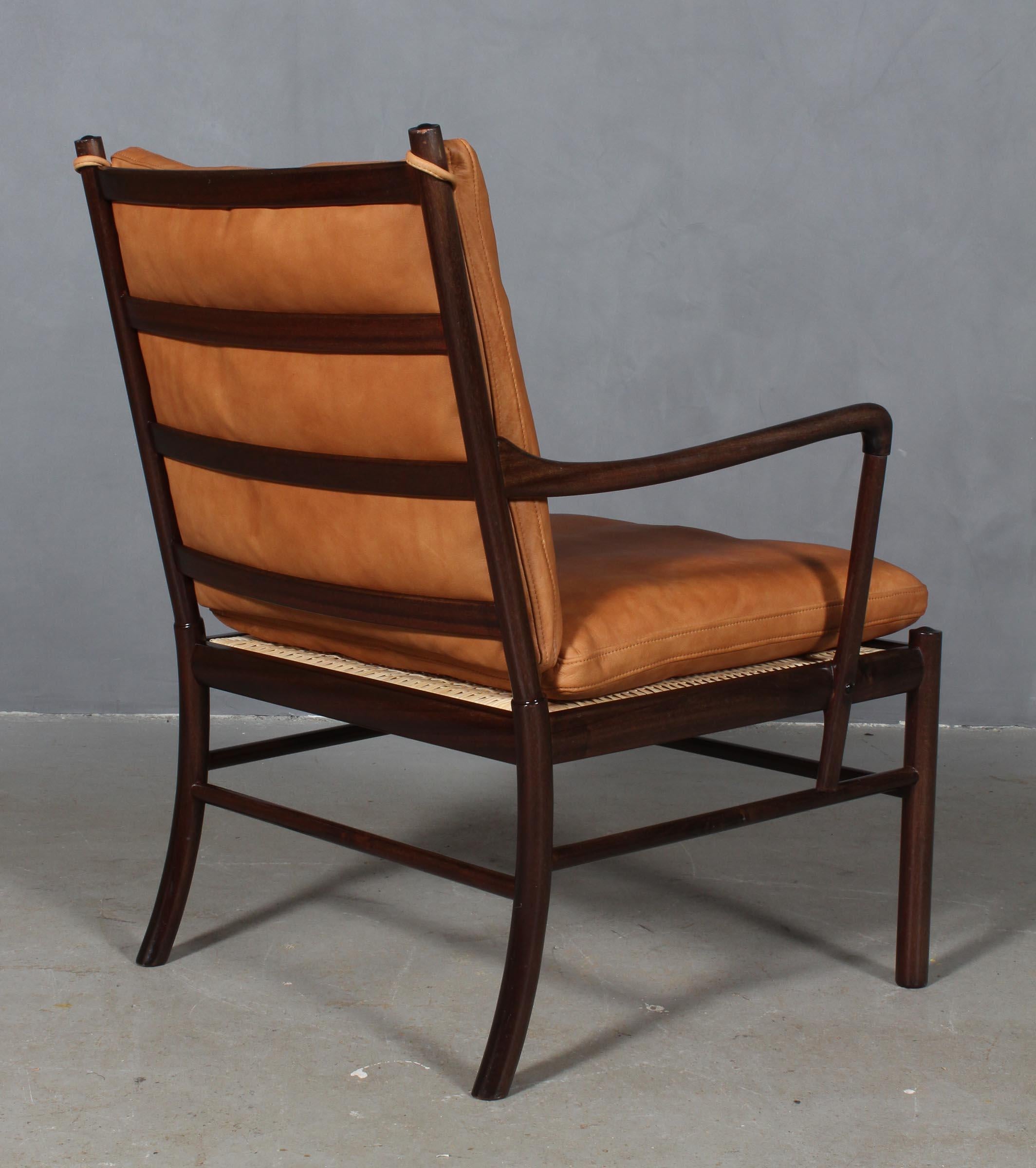 Leather Ole Wanscher Colonial Chair