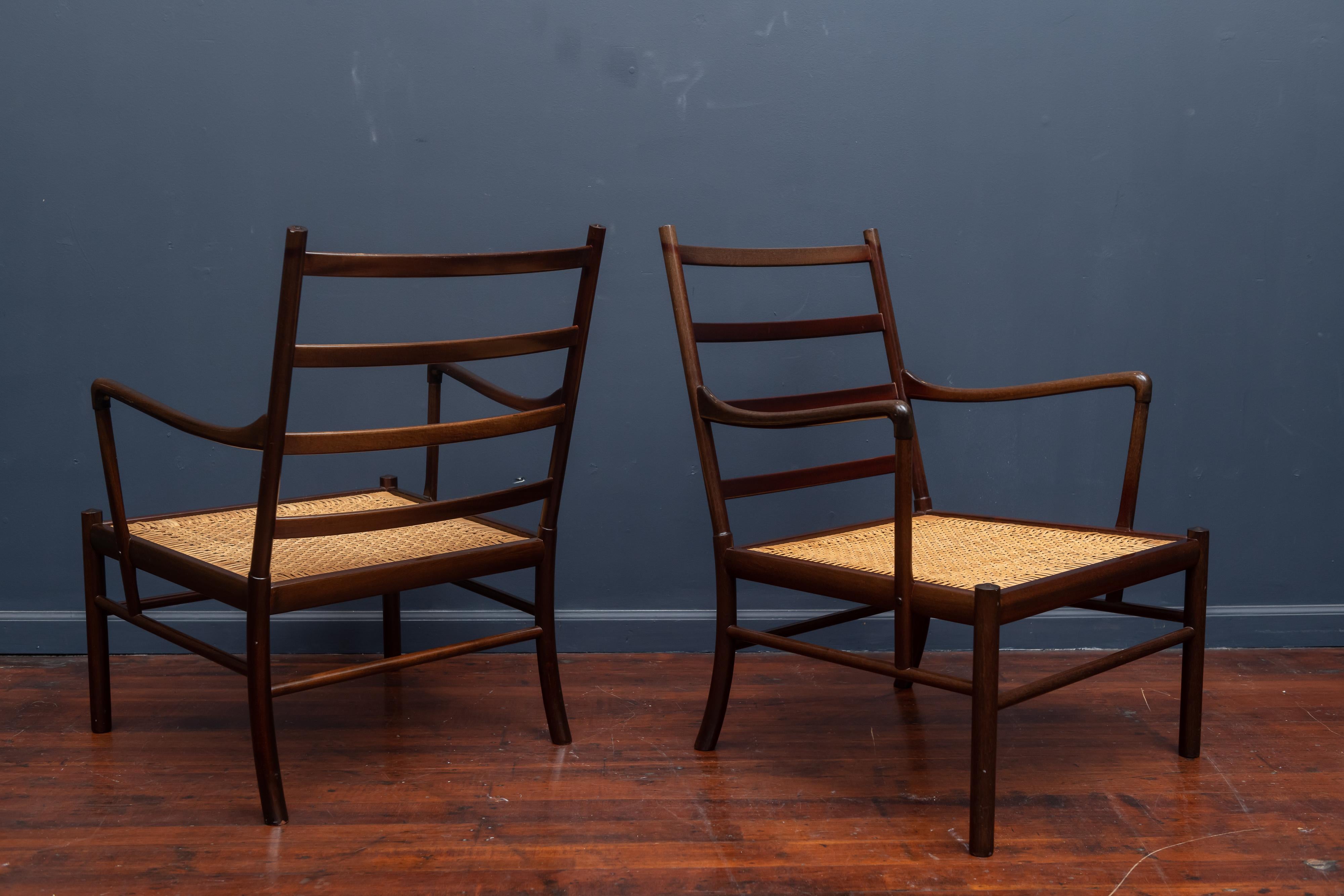 Mahogany Ole Wanscher Colonial Chairs