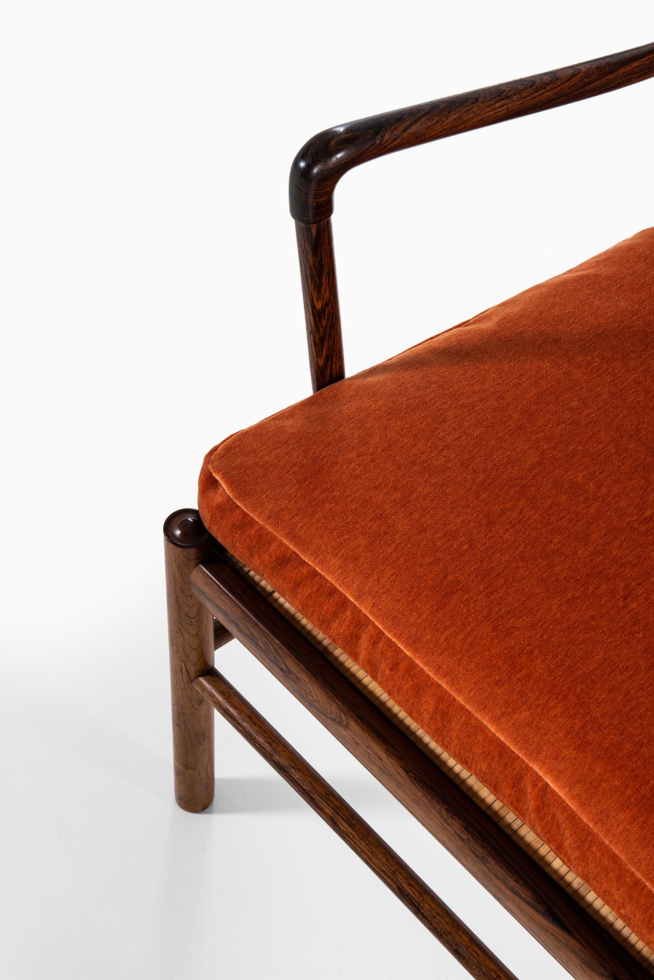 Scandinavian Modern Ole Wanscher Colonial Easy Chairs in Rosewood by P. Jeppesens Møbelfabrik