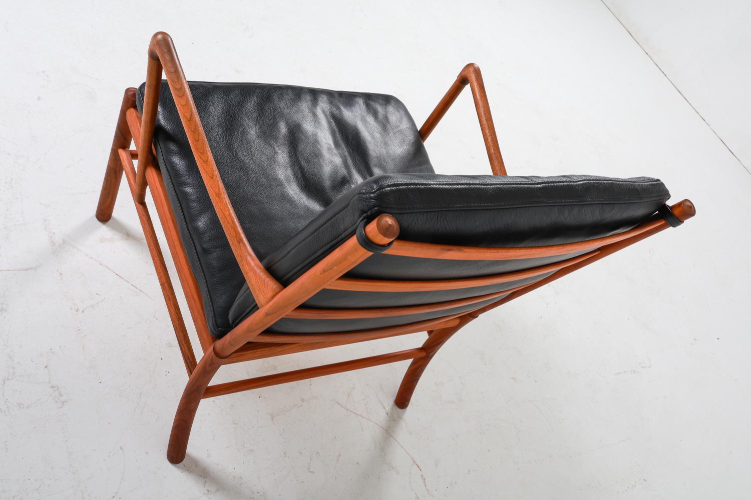Ole Wanscher Colonial Rosewood & Leather Lounge Chair C.1960's For Sale 4