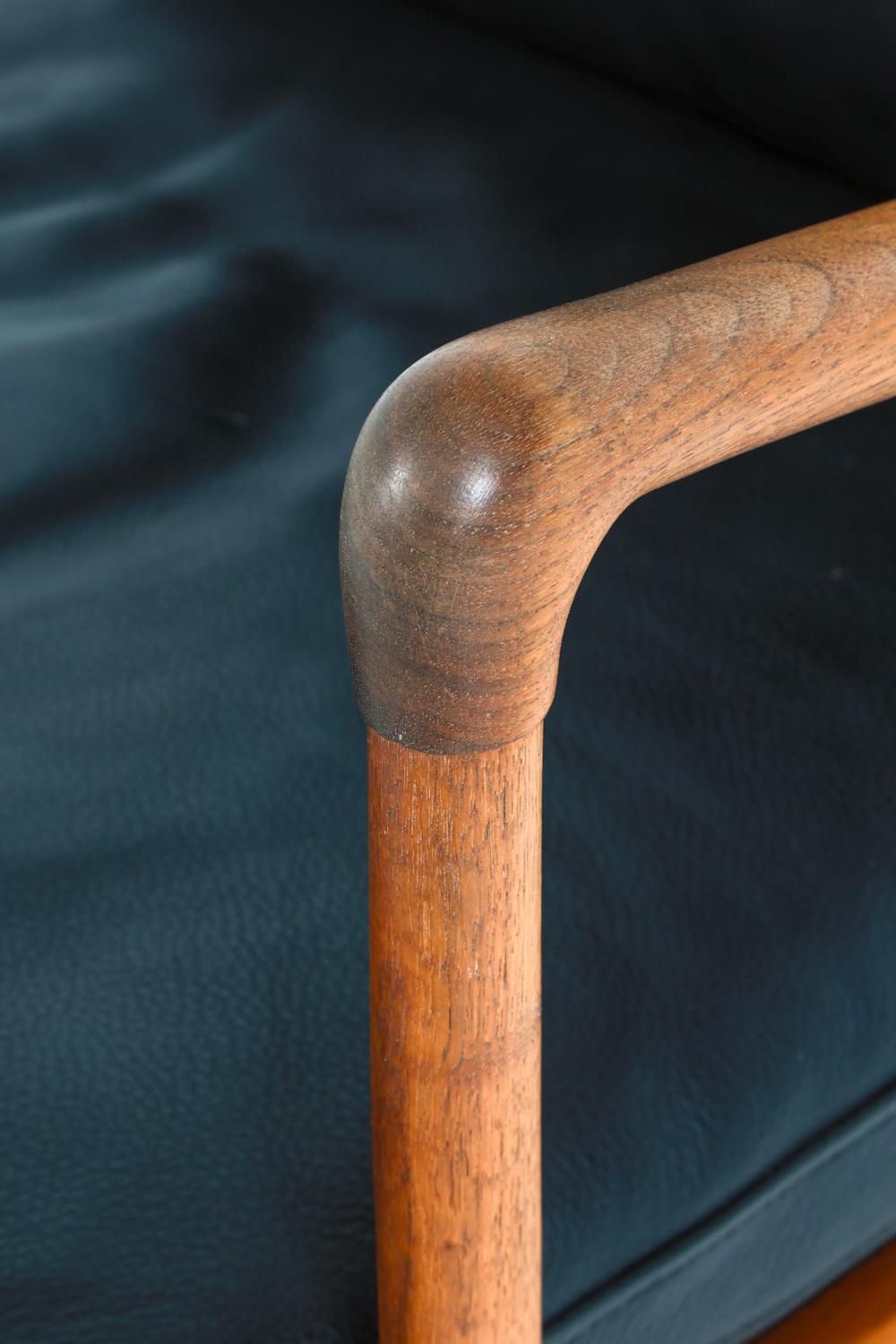Danish Ole Wanscher Colonial Rosewood & Leather Lounge Chair C.1960's For Sale