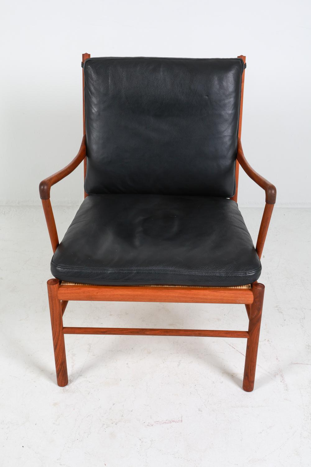 Ole Wanscher Colonial Rosewood & Leather Lounge Chair C.1960's In Good Condition For Sale In Norwalk, CT