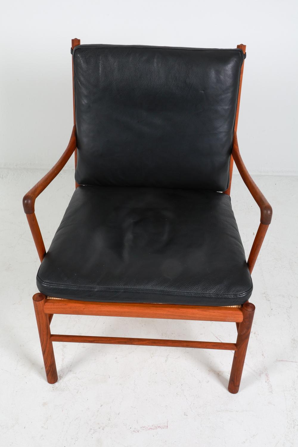 20th Century Ole Wanscher Colonial Rosewood & Leather Lounge Chair C.1960's For Sale