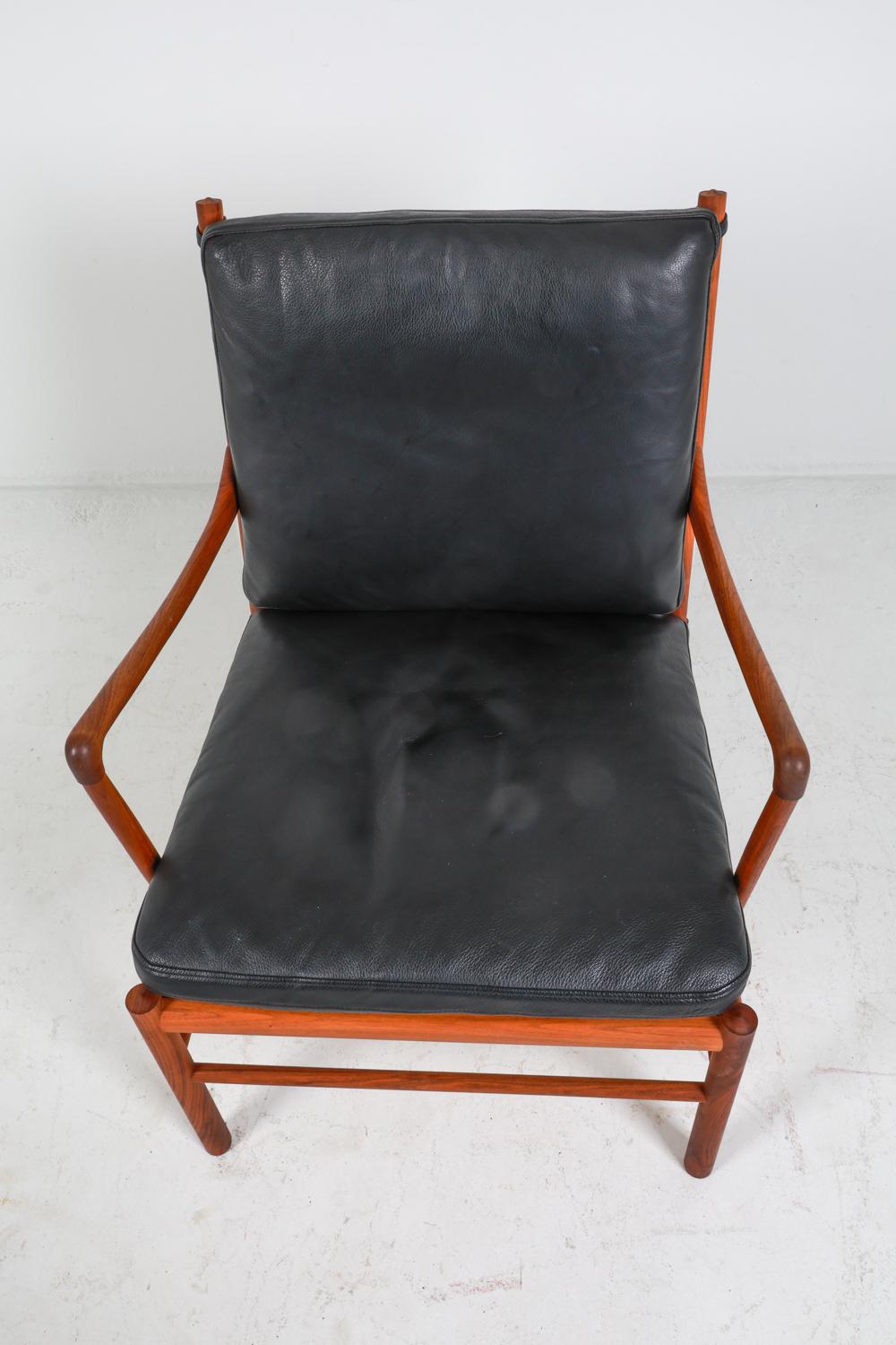 Ole Wanscher Colonial Rosewood & Leather Lounge Chair C.1960's For Sale 1