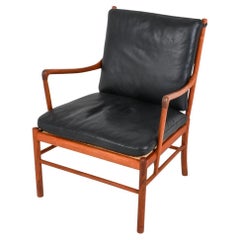 Ole Wanscher Colonial-Loungesessel aus Rosenholz und Leder, ca. 1960er Jahre
