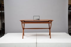 Ole Wanscher Cross Leg Table, Teak and Oak