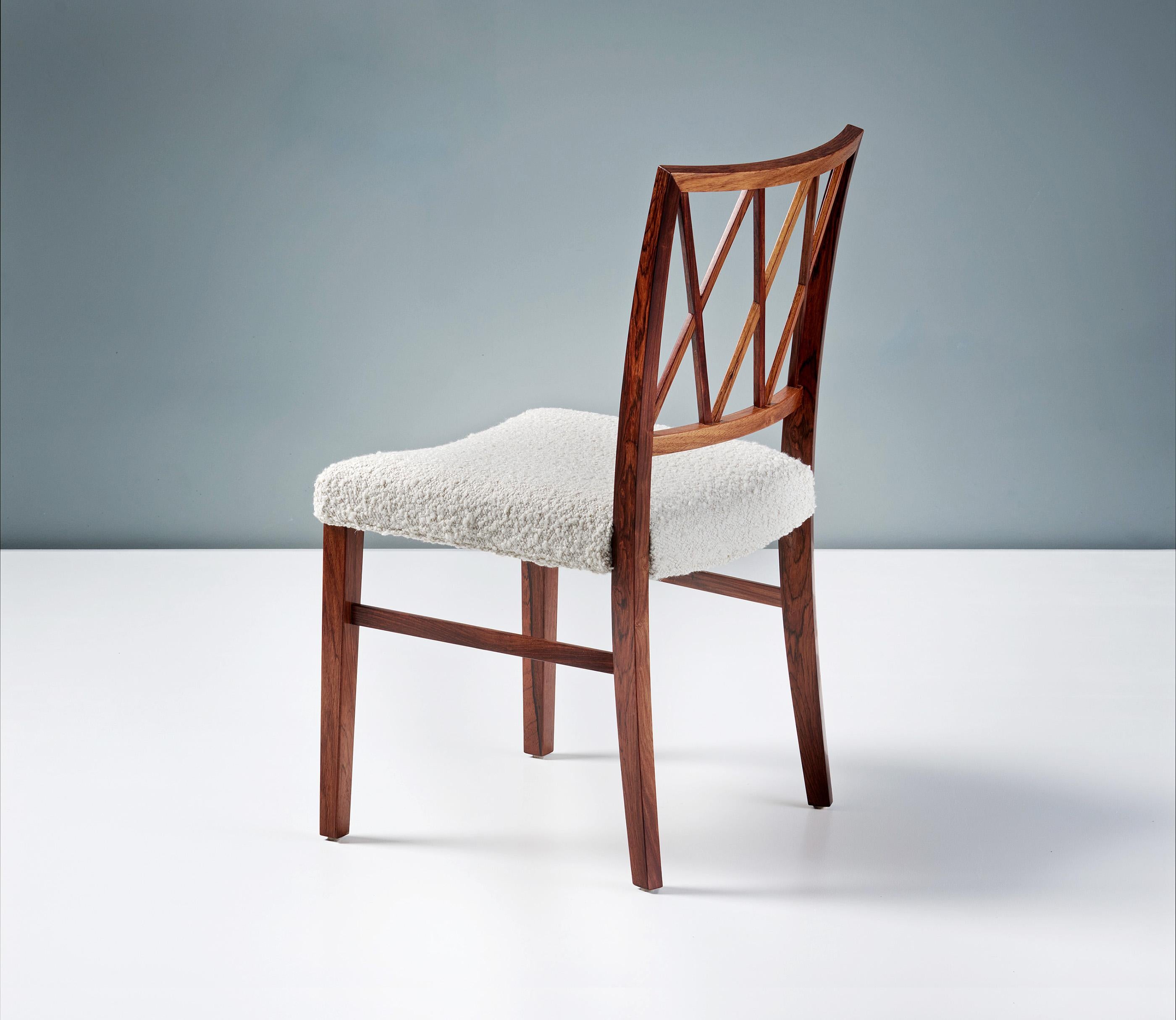 Danois Ole Wanscher Chaise d'appoint danoise en palissandre des années 1950 en vente