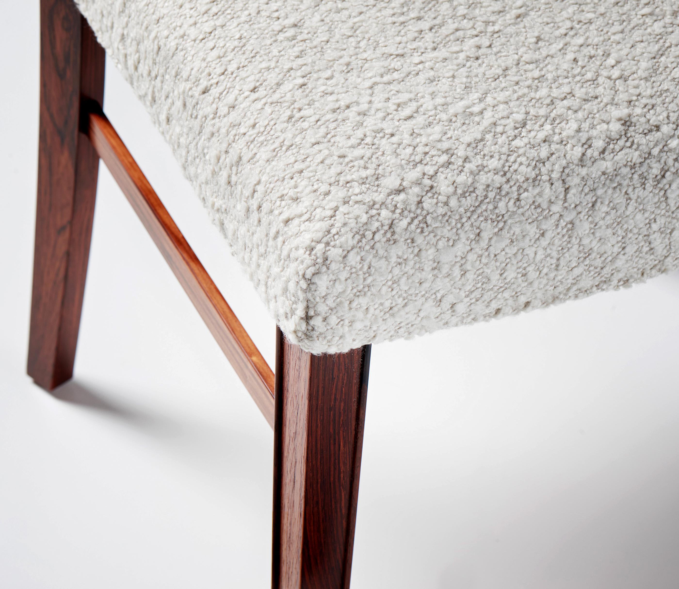 Milieu du XXe siècle Ole Wanscher Chaise d'appoint danoise en palissandre des années 1950 en vente