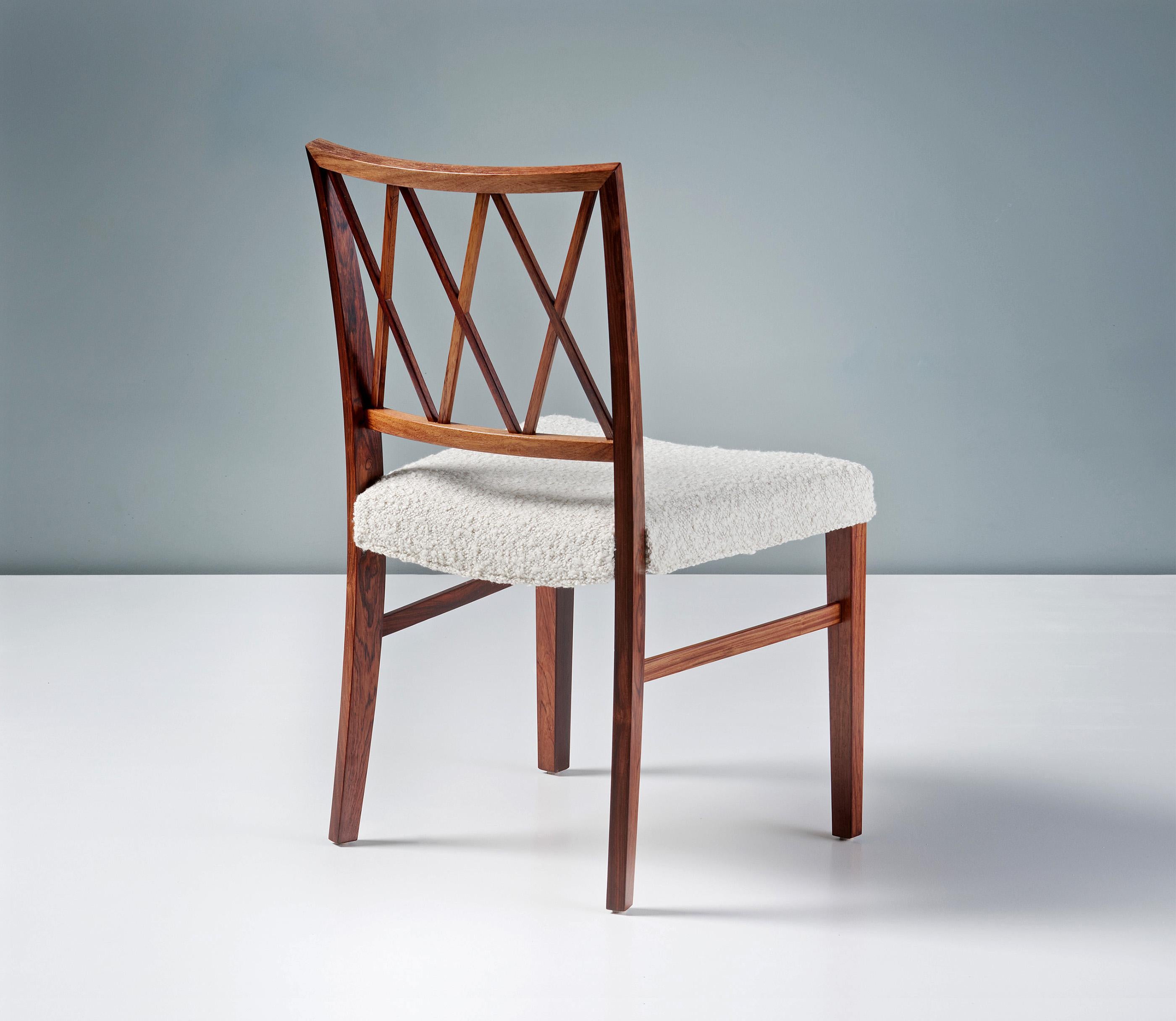 Bois de rose Ole Wanscher Chaise d'appoint danoise en palissandre des années 1950 en vente