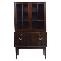 Ole Wanscher Danish Rosewood Curio Cabinet