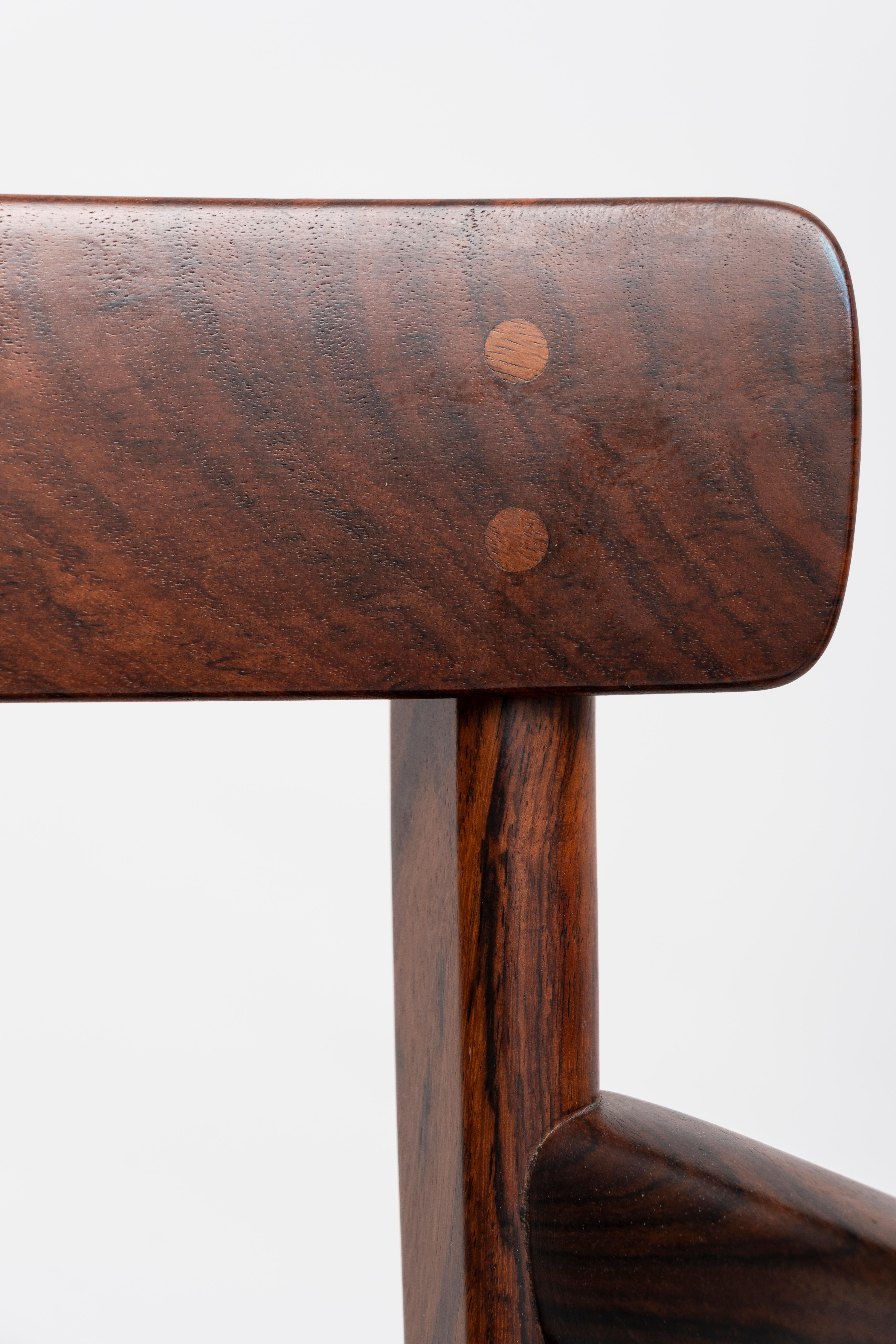 Wood OLE WANSCHER (Denmark, 1903-1985) 8 chairs, model Rungstedlund, c. 1970. For Sale