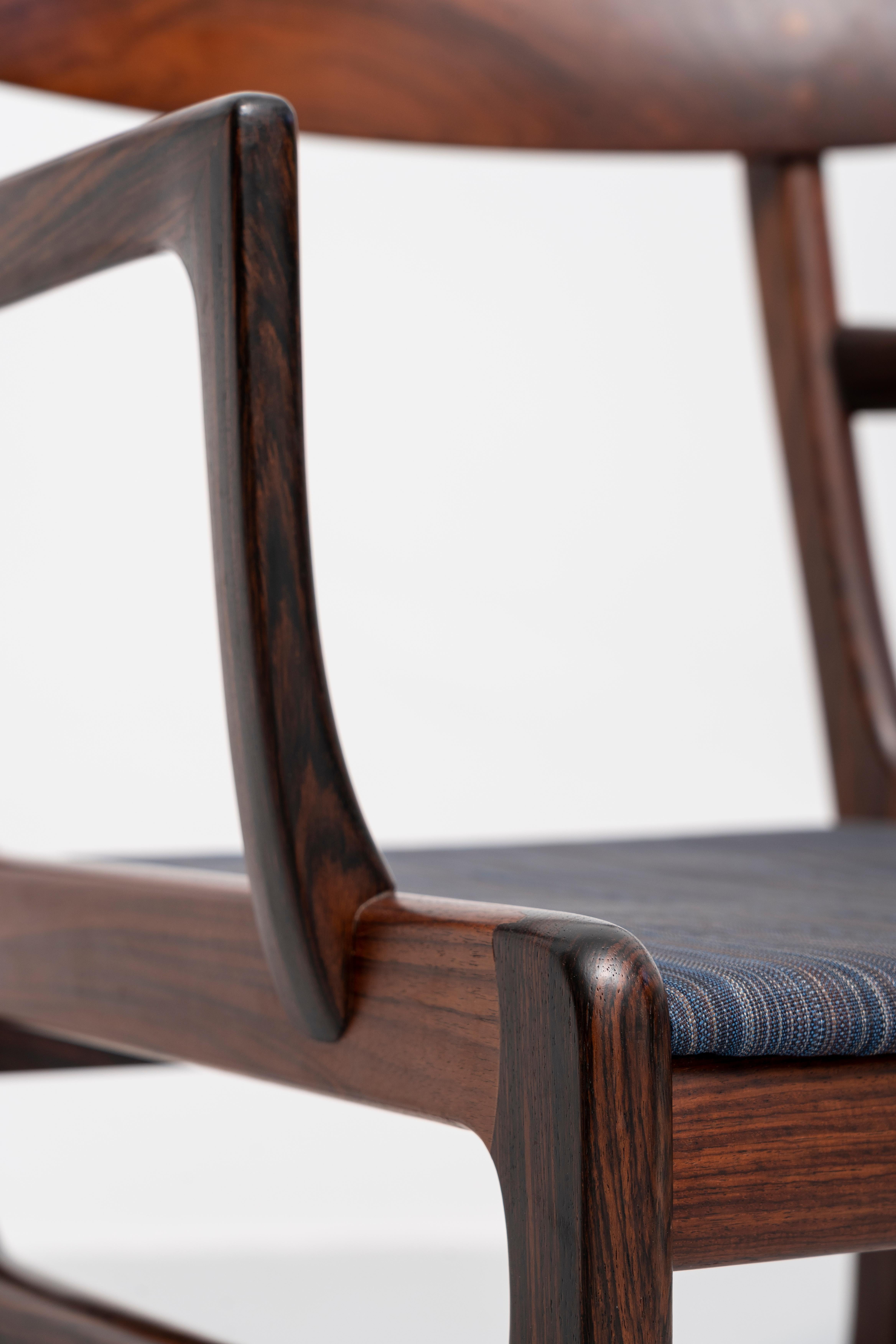 OLE WANSCHER (Denmark, 1903-1985) 8 chairs, model Rungstedlund, c. 1970. For Sale 1