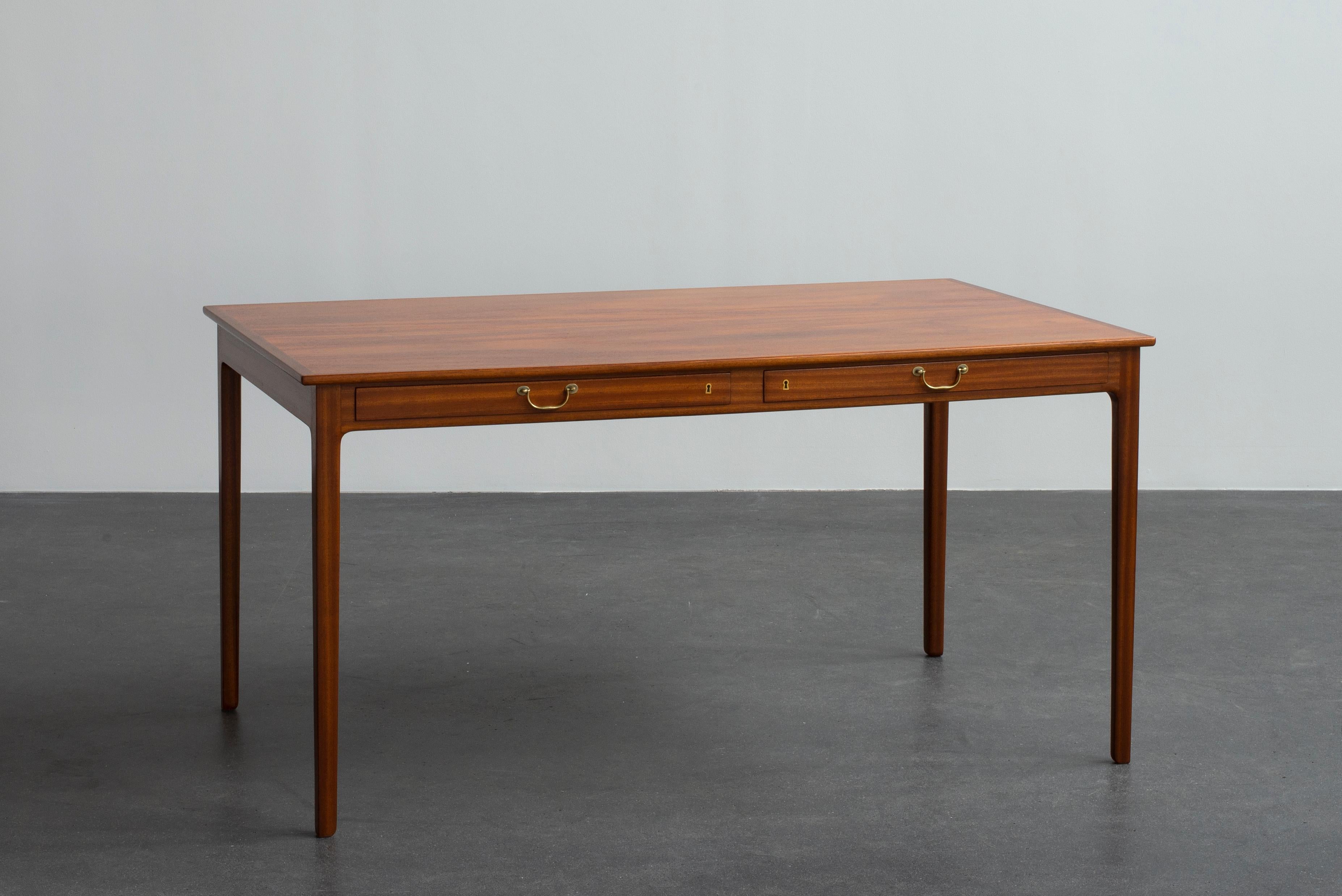 Danish Ole Wanscher Desk in Mahogany for A. J. Iversen For Sale