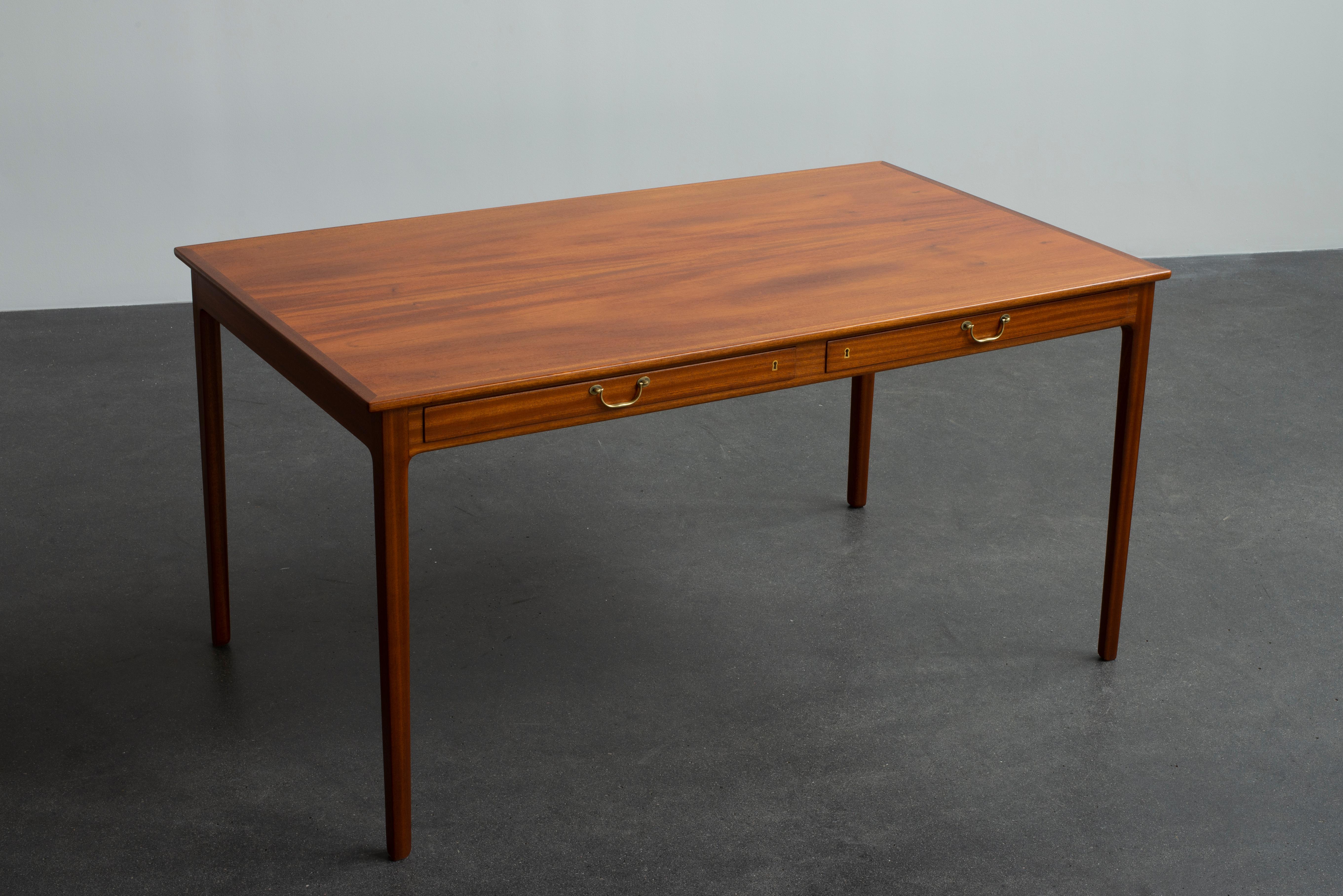 20th Century Ole Wanscher Desk in Mahogany for A. J. Iversen For Sale