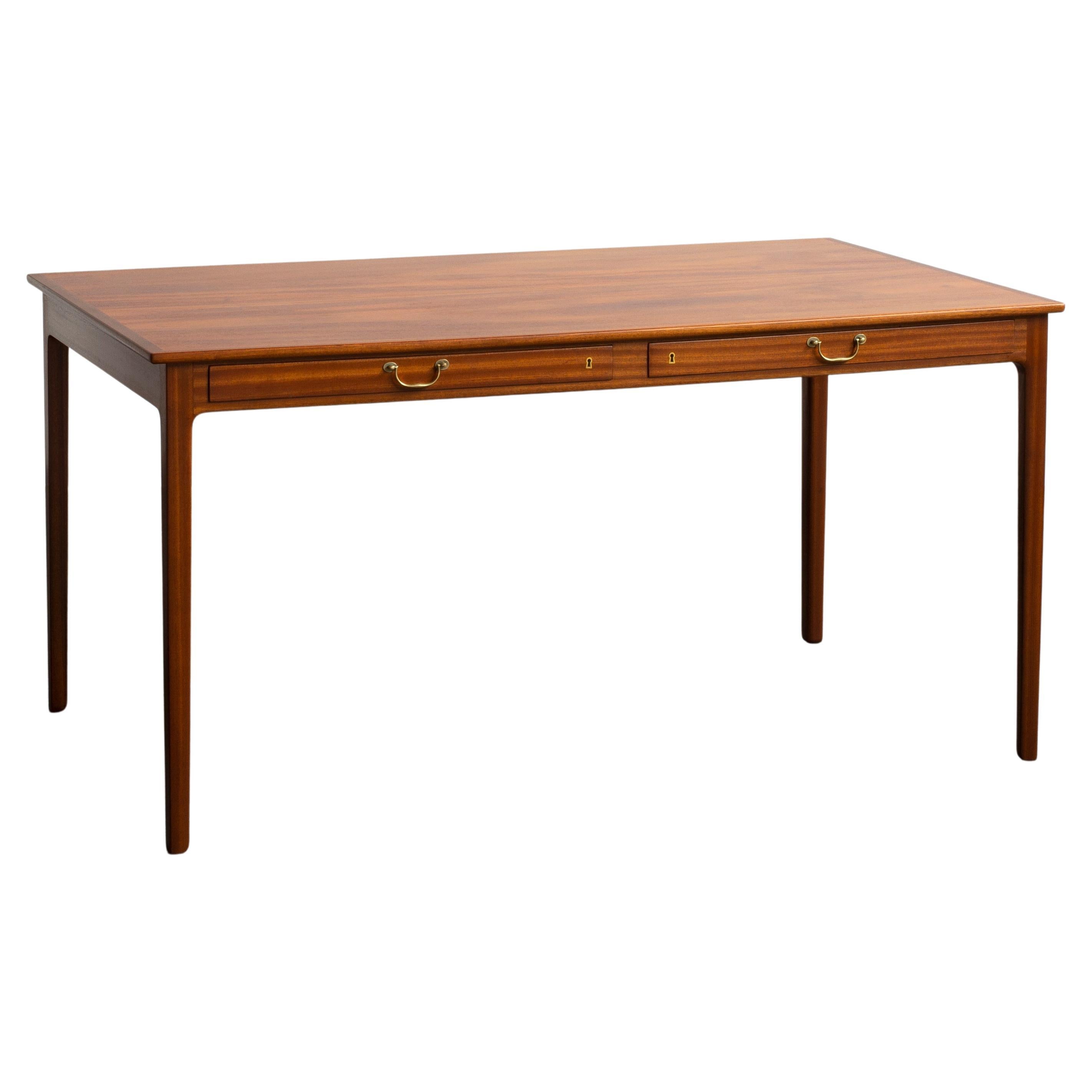 Ole Wanscher Desk in Mahogany for A. J. Iversen For Sale