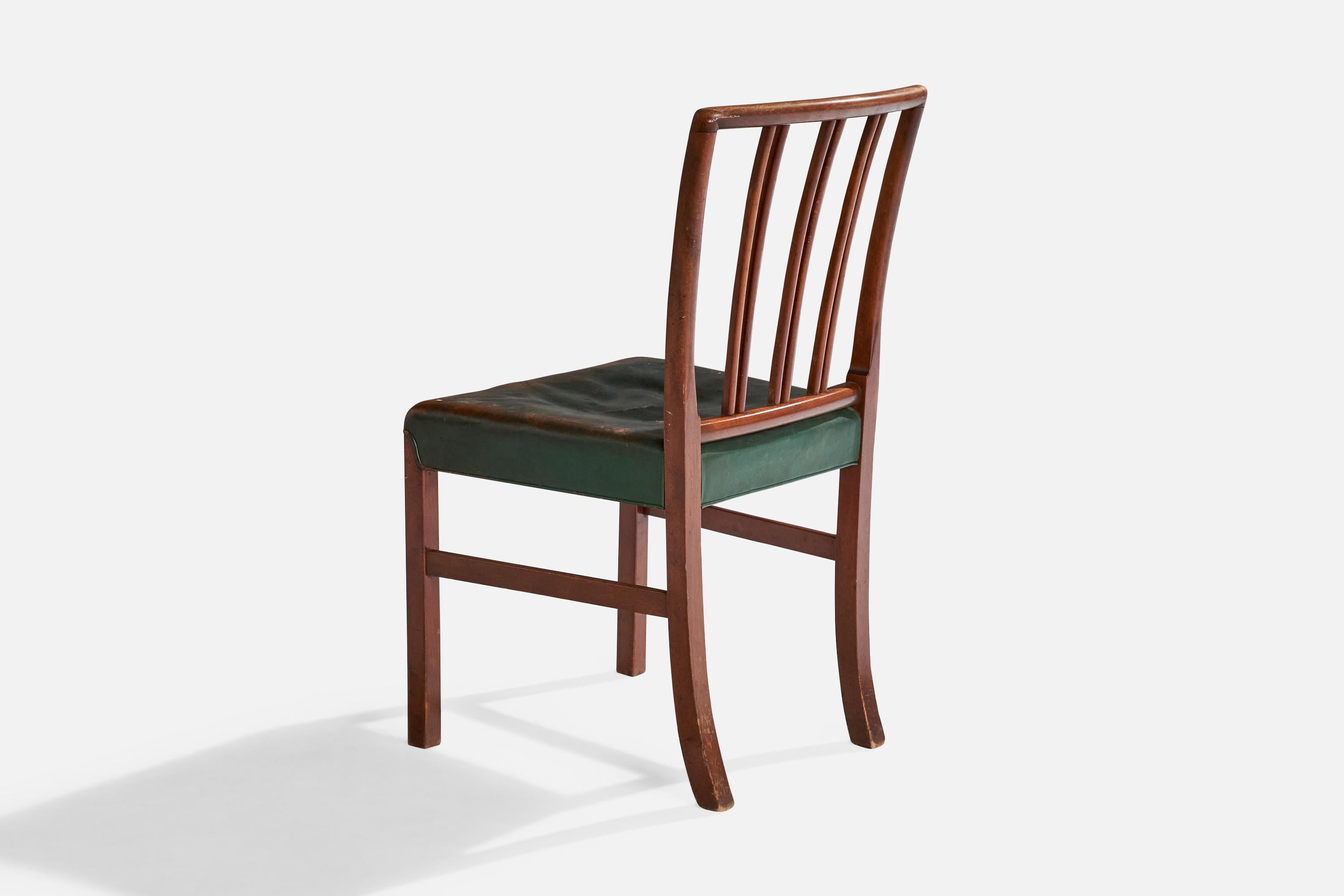 Ole Wanscher, Sedie da pranzo, Beeche, Pelle, Danimarca, 1942 in vendita 2