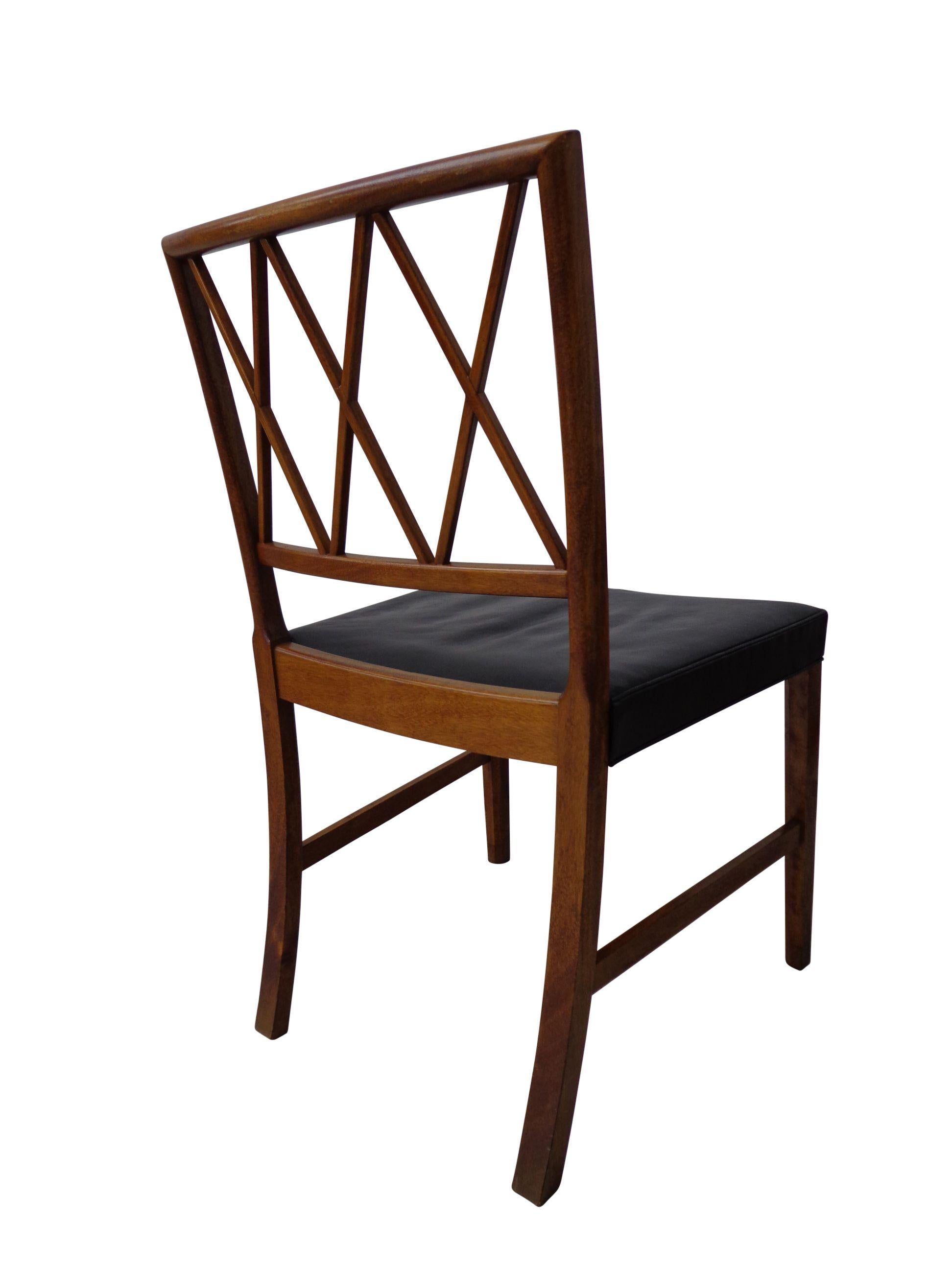 Ole Wanscher Dining Chairs by Cabinetmaker A.J Iversen in Denmark 1940s For Sale 6