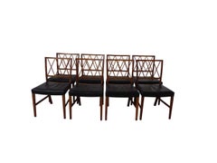 Ole Wanscher Dining Chairs by Cabinetmaker A.J Iversen in Denmark 1940s