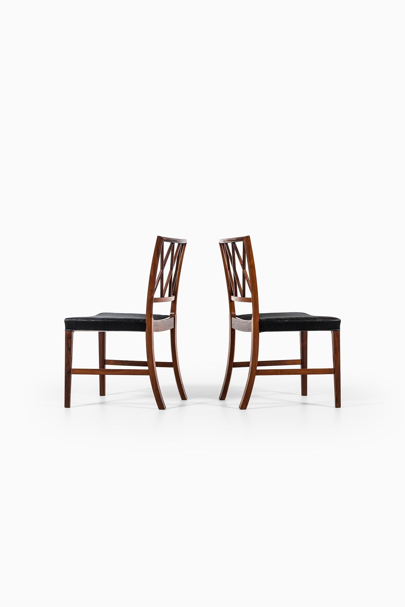 Danish Ole Wanscher Dining Chairs by Cabinetmaker A.J Iversen in Denmark