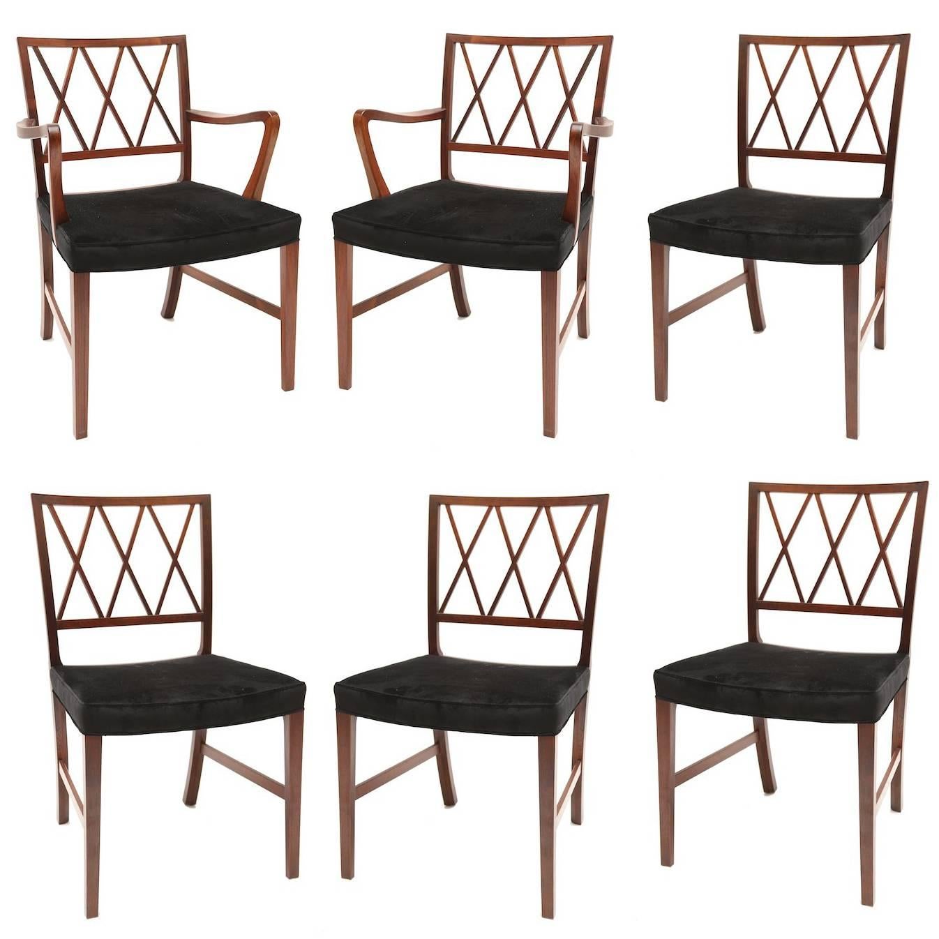 Ole Wanscher Dining Chairs for AJ Iverson Snedkermester For Sale