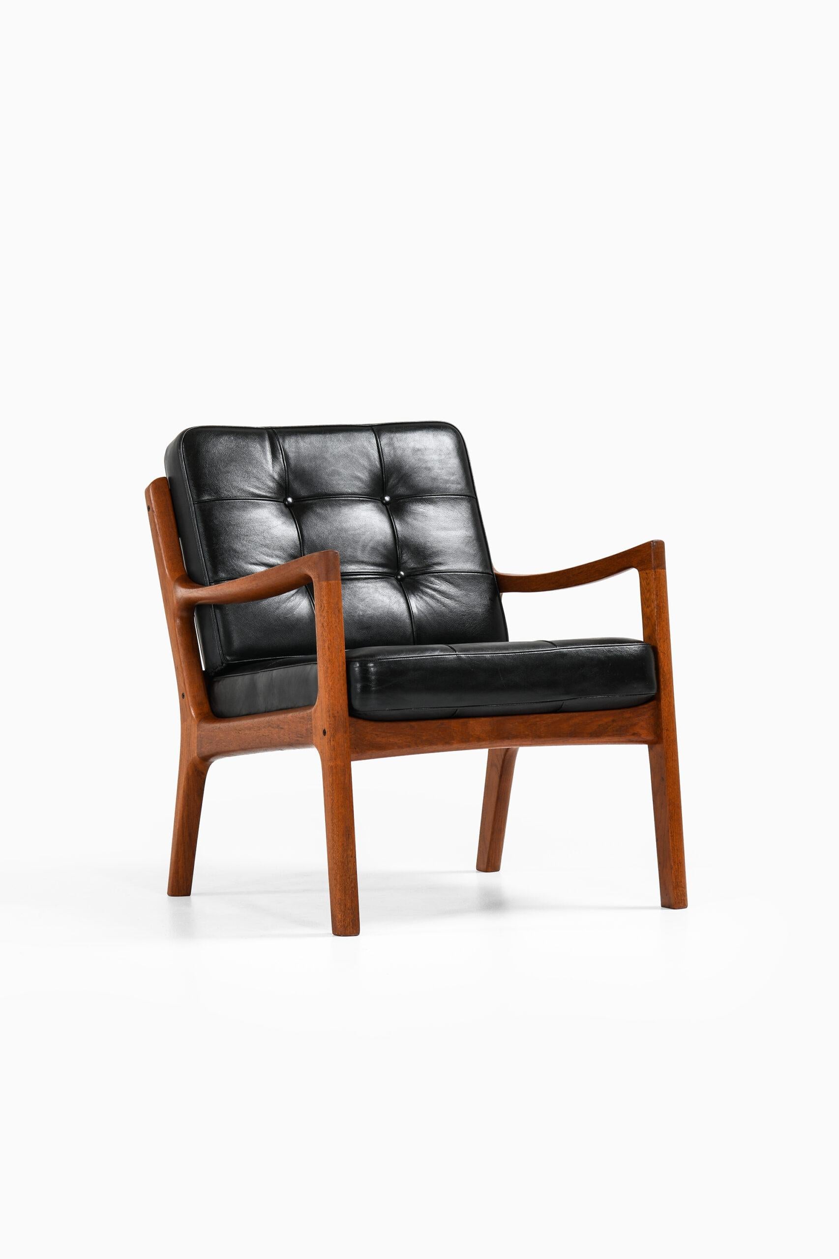 Leather Ole Wanscher Easy Chair Model 116 / Senator Produced by France & Son in Denmark