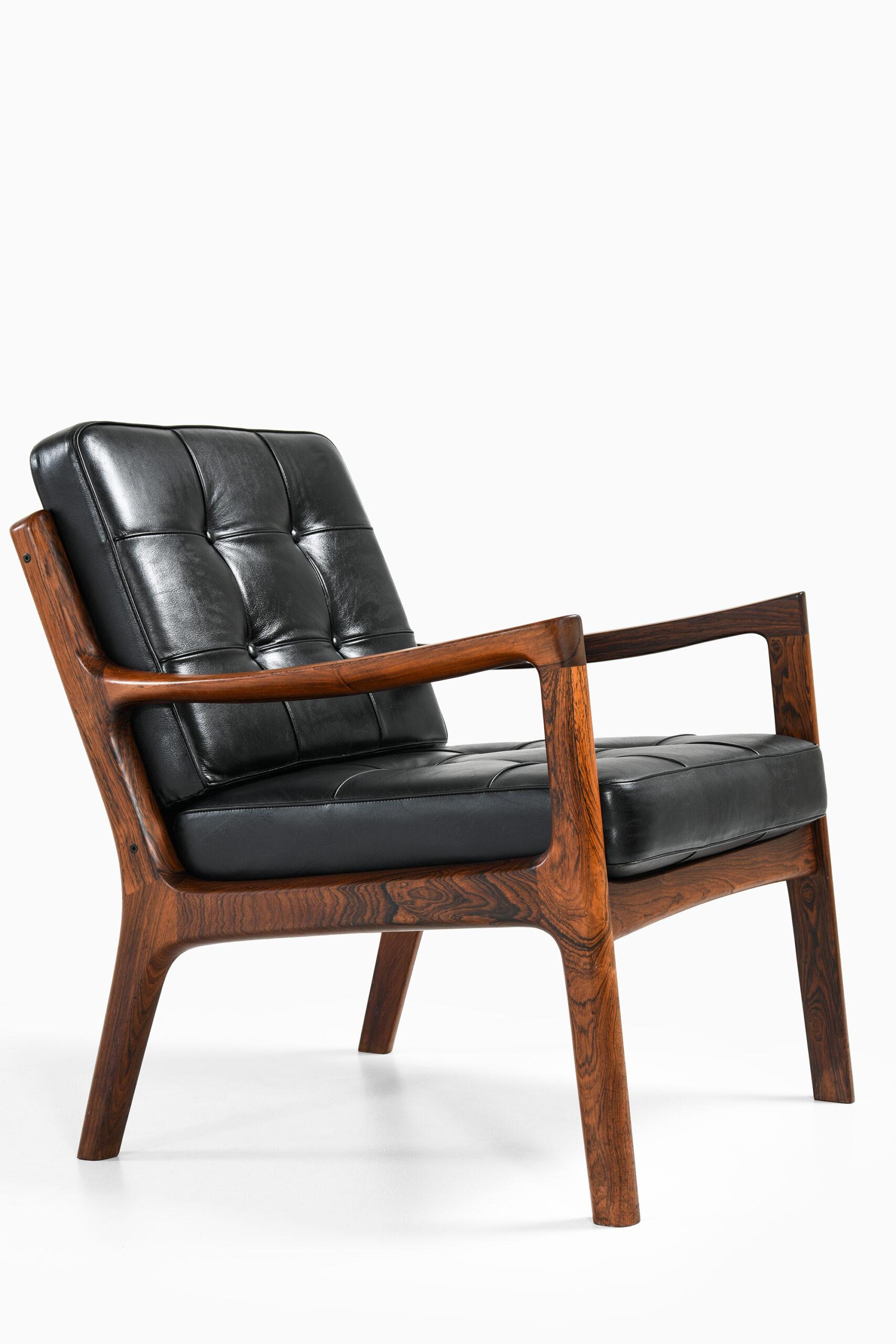 Leather Ole Wanscher Easy Chair Model 116 / Senator Produced by France & Son in Denmark For Sale