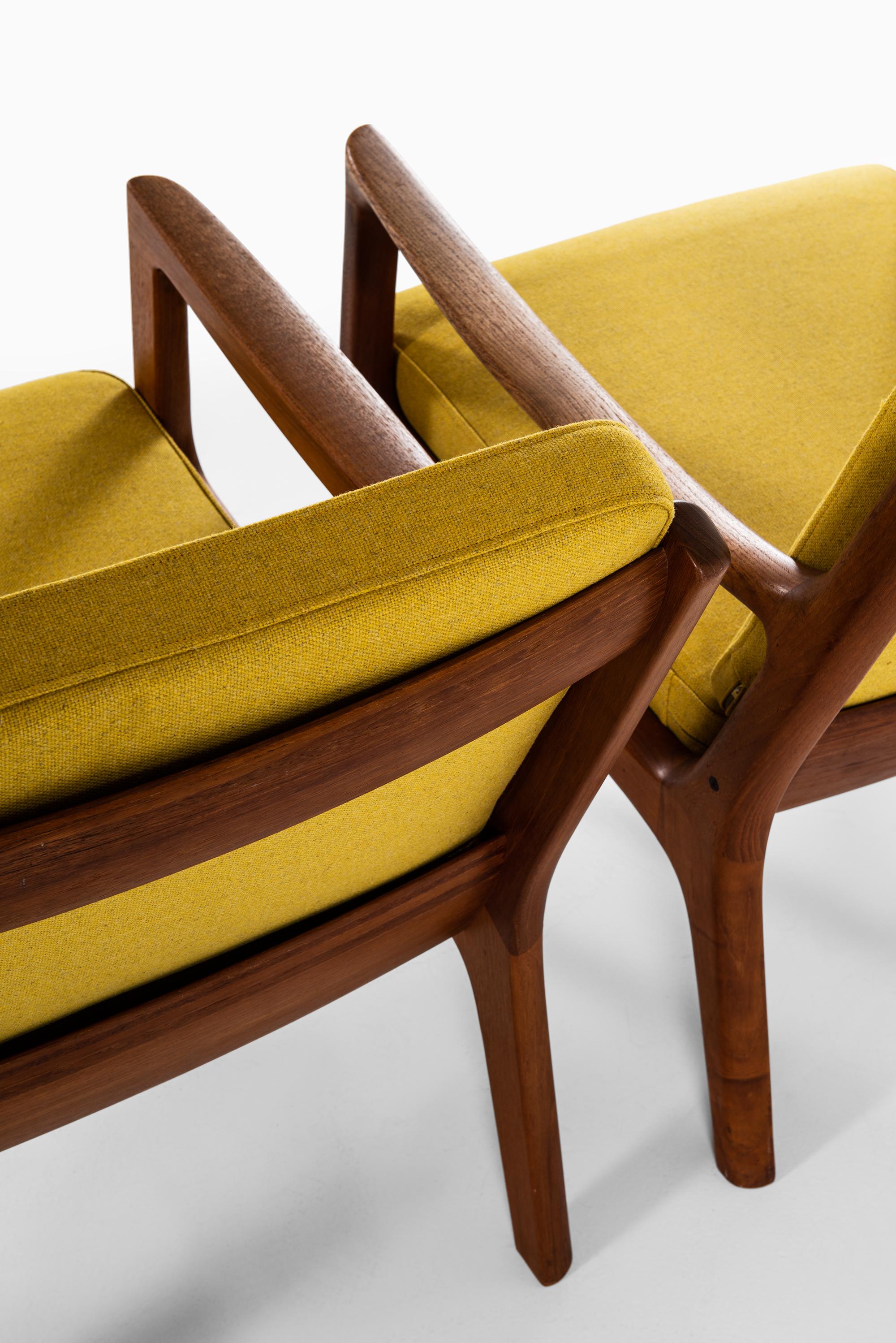Mid-20th Century Ole Wanscher Easy Chairs Model Senator Produced by France & Son in Denmark