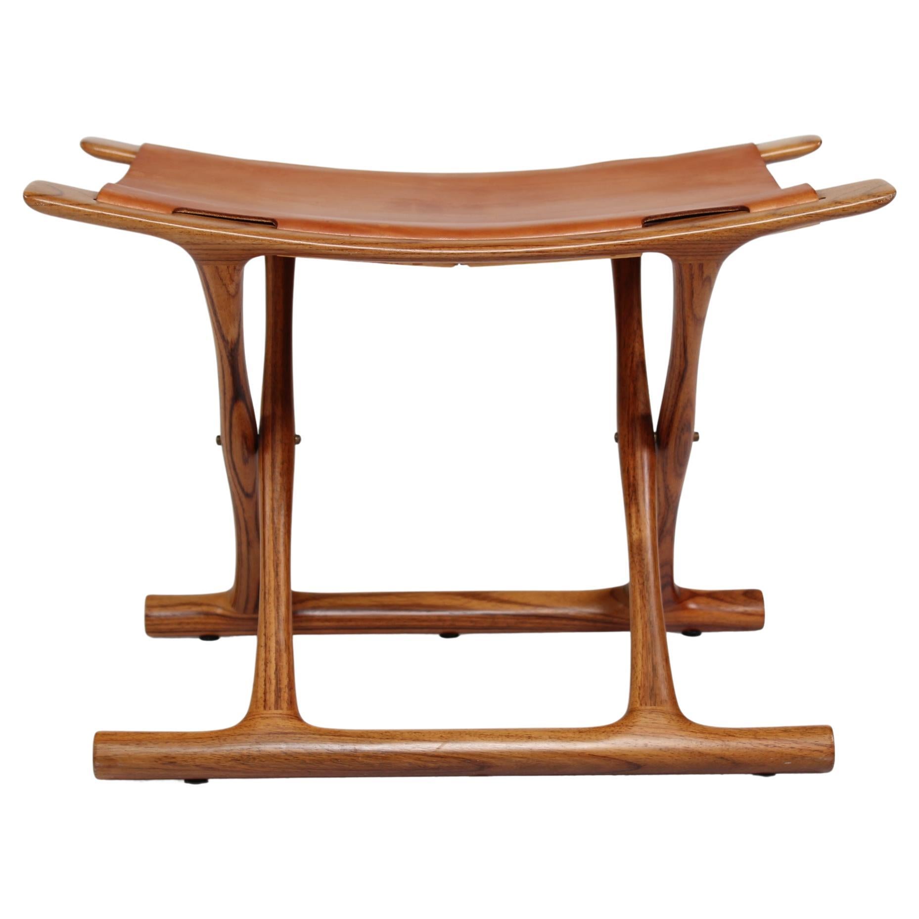 Ole Wanscher Ägyptischer Hocker PJ-2000 aus Palisanderholz von PJ Møbler, Dänemark, 2003