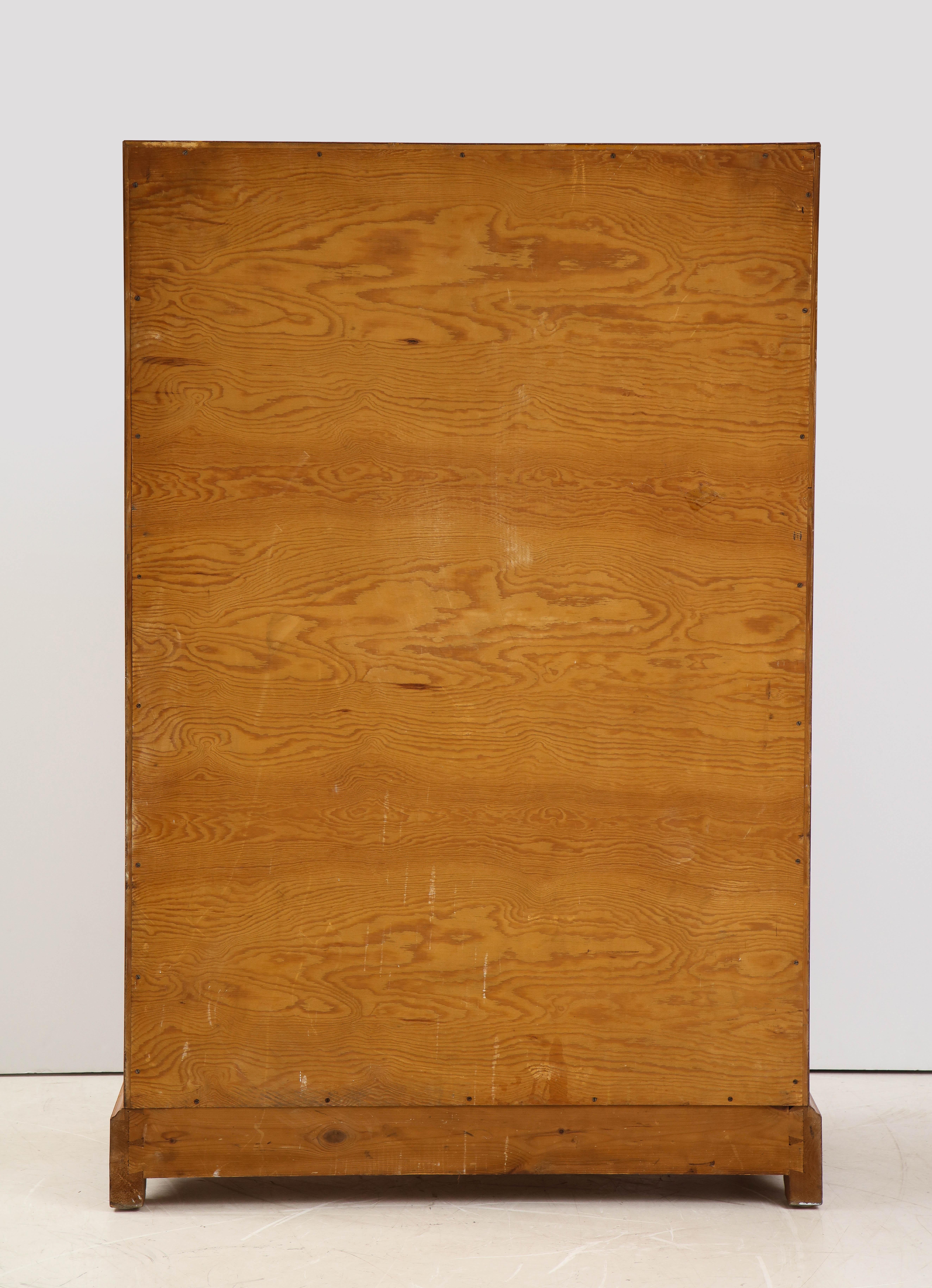 Ole Wanscher Elm Wood Tall Bow Front Chest of Drawers, Circa 1950s For Sale 6