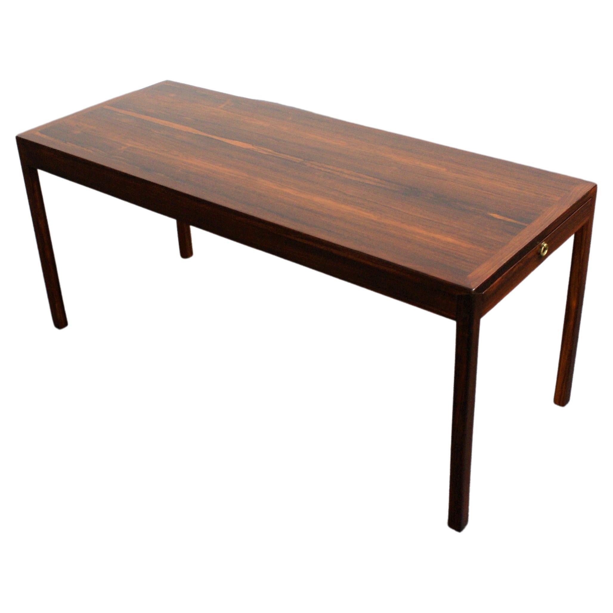 Ole Wanscher Extendable Low Table in Brazilian Rosewood for A. J. Iversen, 1950s For Sale