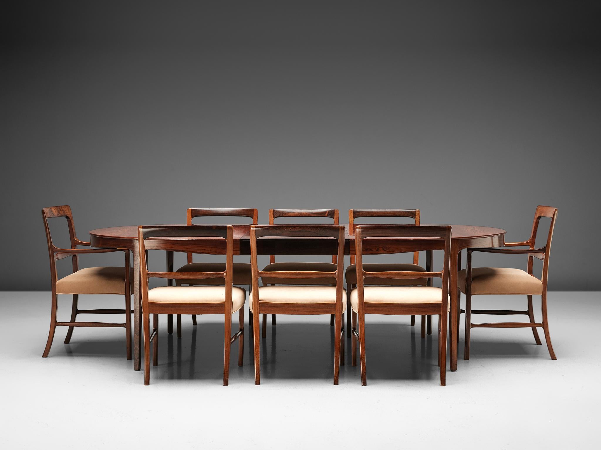 Ole Wanscher Extendable Oval Dining Table in Rosewood 6