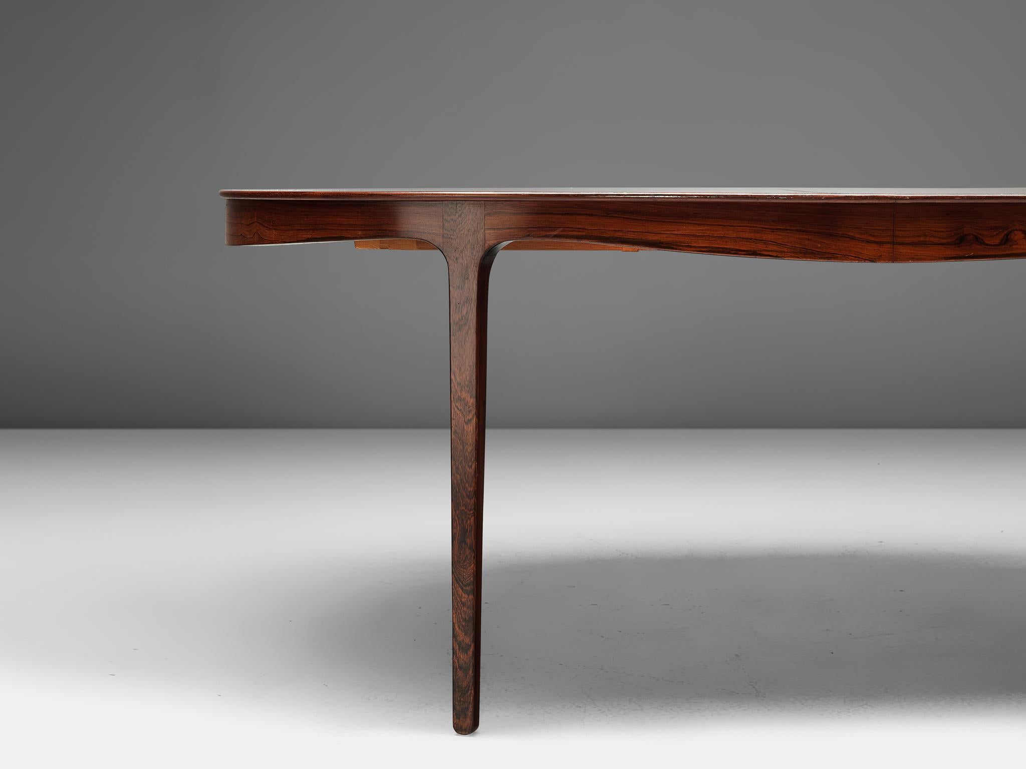 Ole Wanscher Extendable Oval Dining Table in Rosewood 1