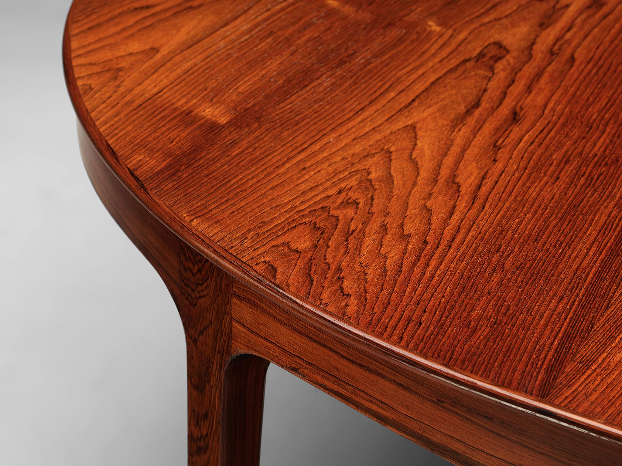 Ole Wanscher Extendable Oval Dining Table in Rosewood 2