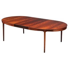 Ole Wanscher Extendable Oval Dining Table in Rosewood
