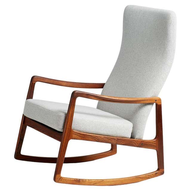 Senator Rocking Chair by Ole Wanscher, 1951, Teak, Anthracite For Sale ...