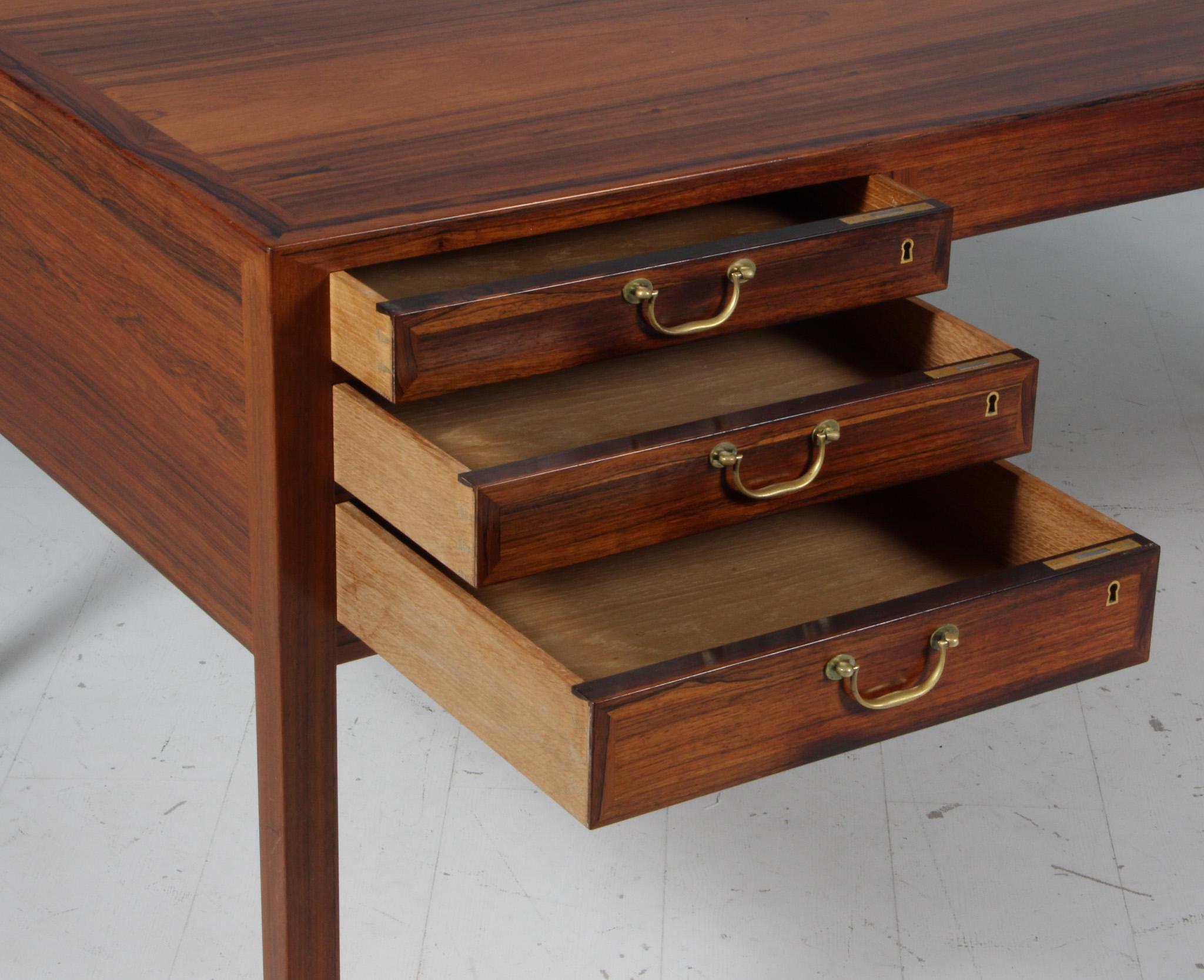 Ole Wanscher for A. J. Iversen writing desk in rosewood, 1950's 3