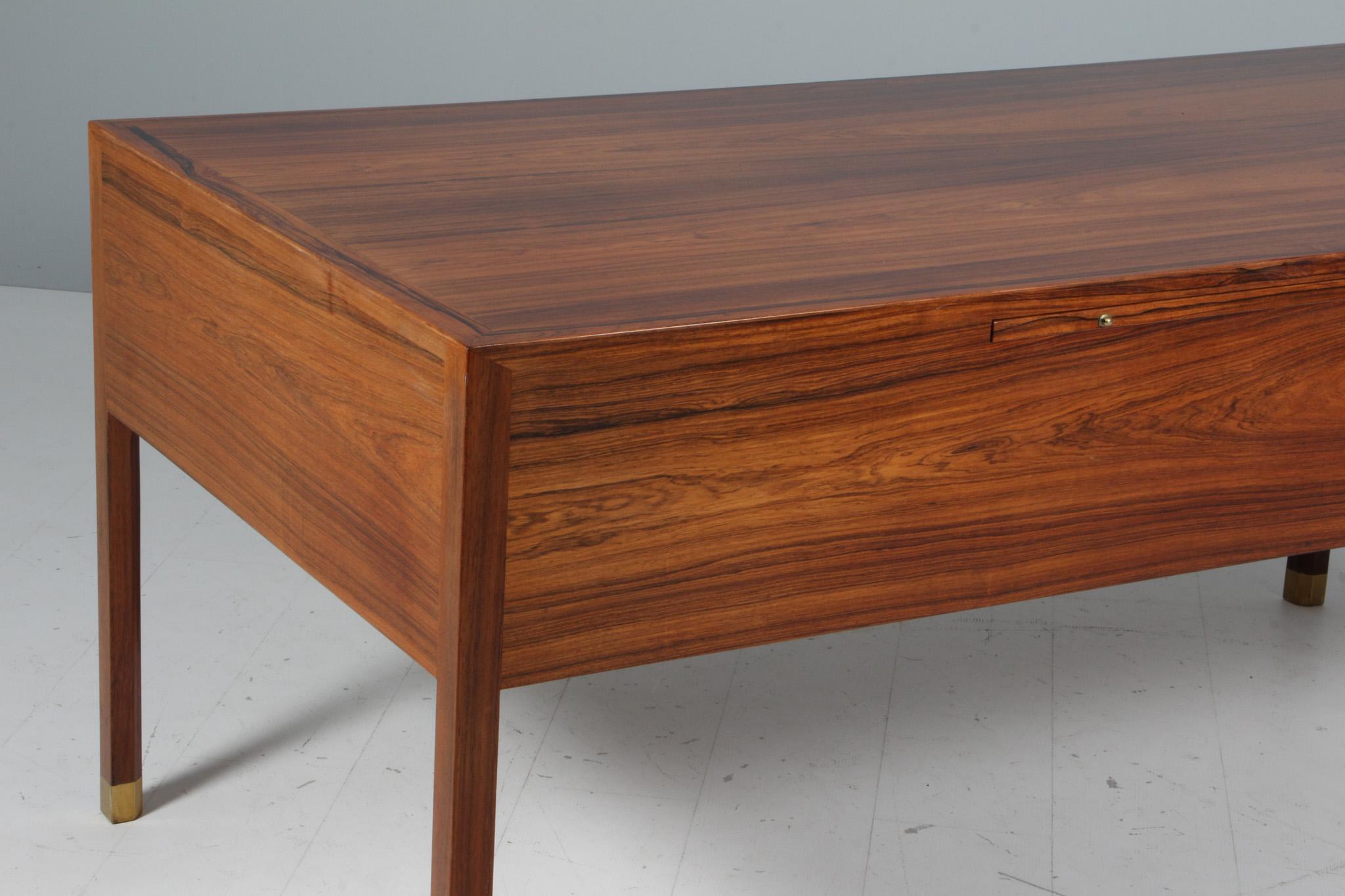 Scandinavian Modern Ole Wanscher for A. J. Iversen writing desk in rosewood, 1950's