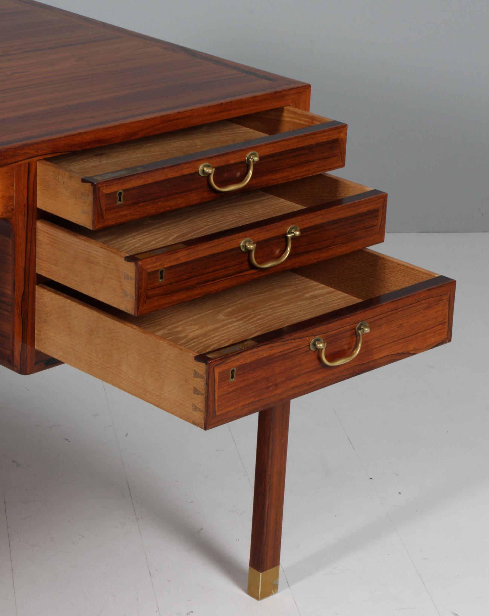 Ole Wanscher for A. J. Iversen writing desk in rosewood, 1950's 2