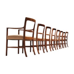 Ole Wanscher for AJ Iversen Set of Eight 'Forum' Chairs