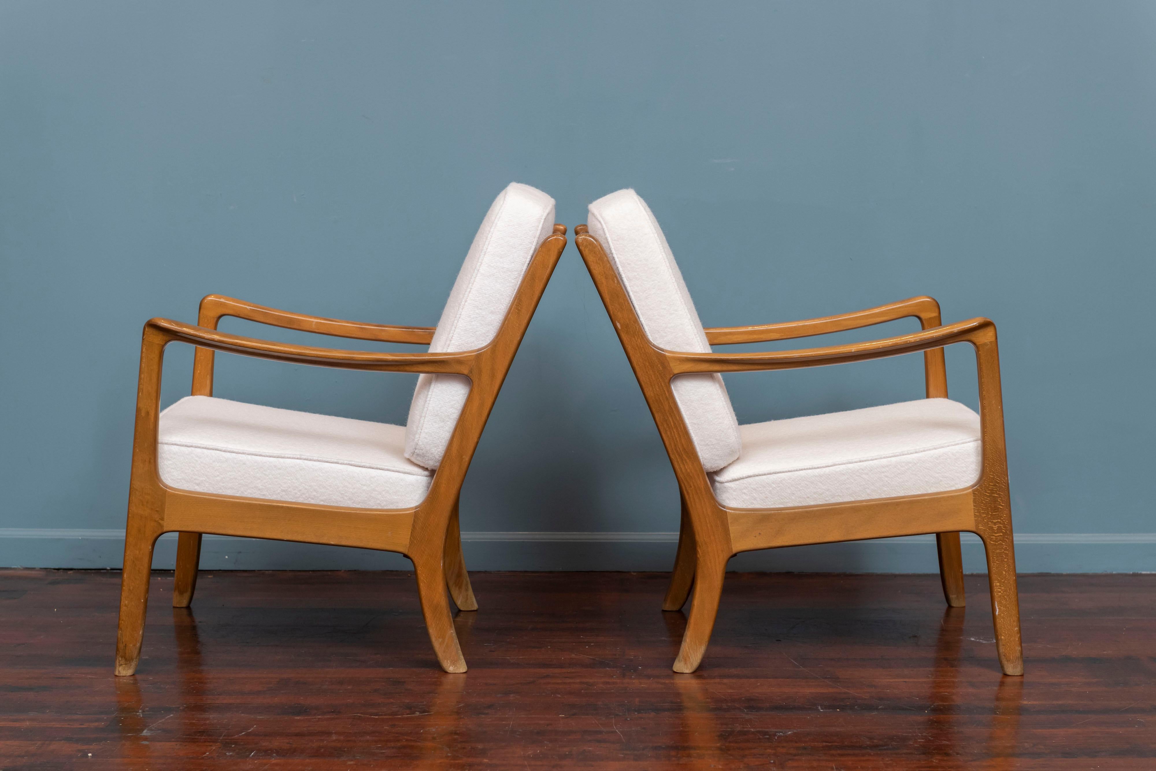 Danish Ole Wanscher for France and Daverkosen Lounge Chairs