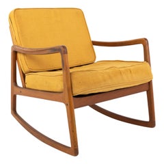 Ole Wanscher for France and Son Mid Century Teak Rocking Chair