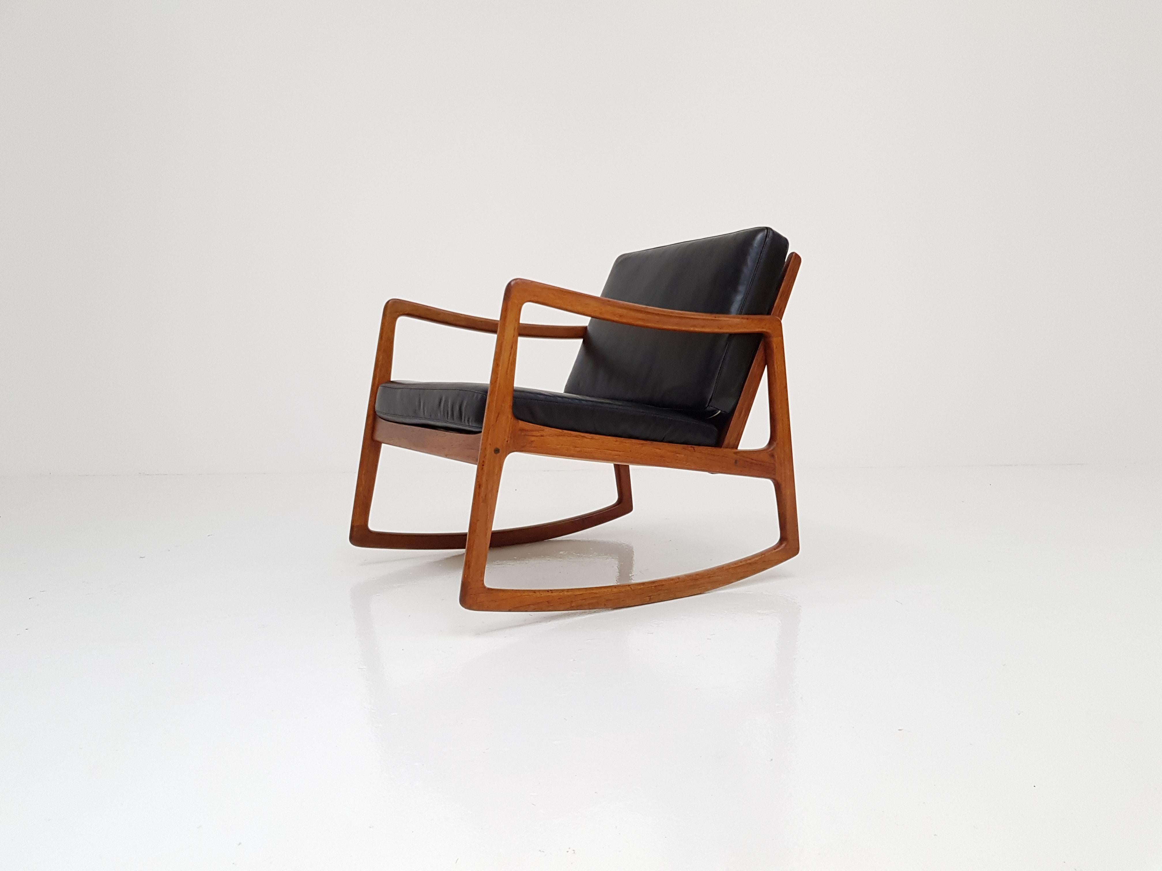 Mid-Century Modern Ole Wanscher for France & Son Model 120 Teak Rocking Chair for France & Son