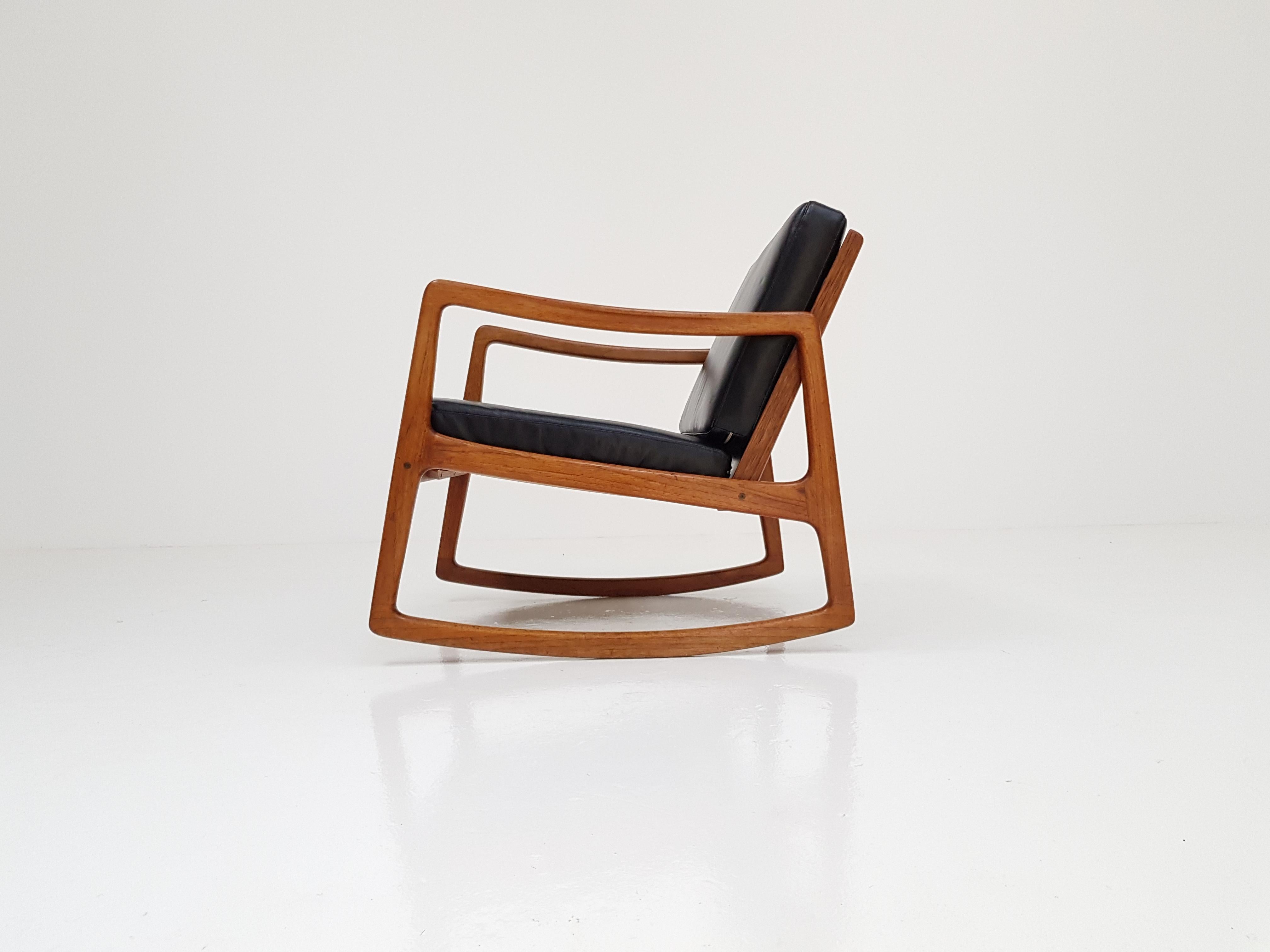 Danish Ole Wanscher for France & Son Model 120 Teak Rocking Chair for France & Son