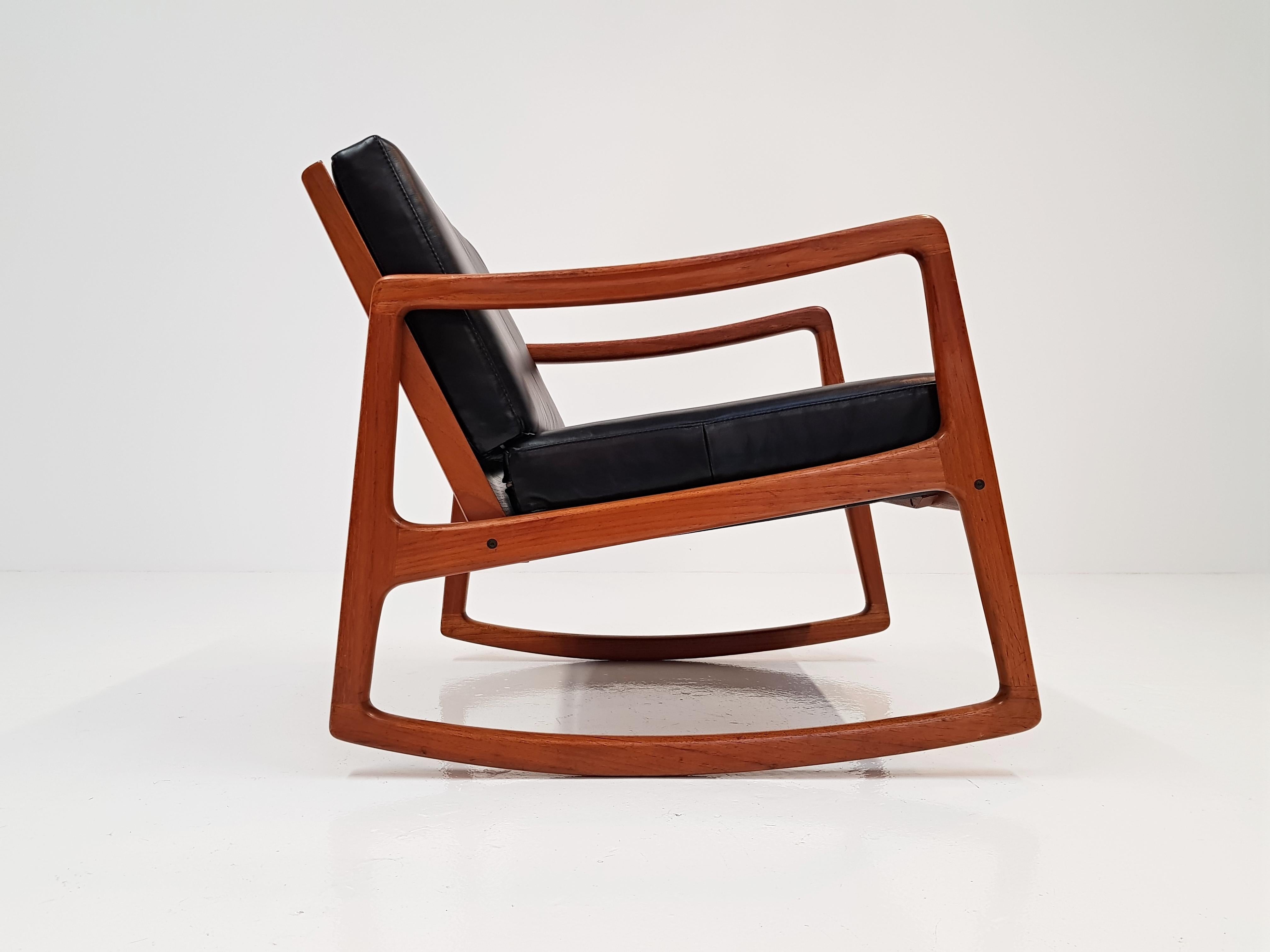 Danish Ole Wanscher for France & Son Model 120 Teak Rocking Chair for France & Son