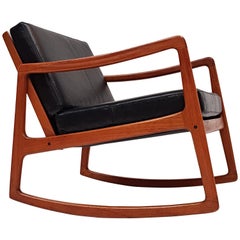 Ole Wanscher for France & Son Model 120 Teak Rocking Chair for France & Son