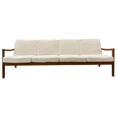 Ole Wanscher for John Stuart Danish Modern Sherpa Couch Sofa:: Mid Century Modern